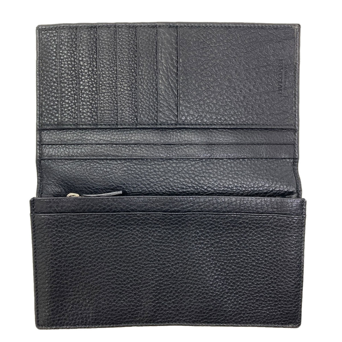 Bvlgari Black Leather Long Wallet (Bi-Fold) (Pre-Owned)