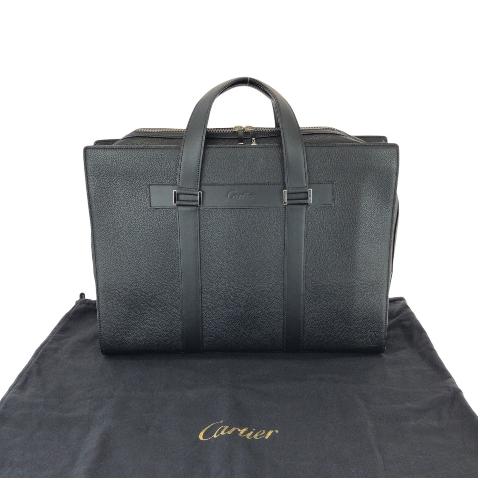 Cartier Black Leather Briefcase (Pre-Owned)