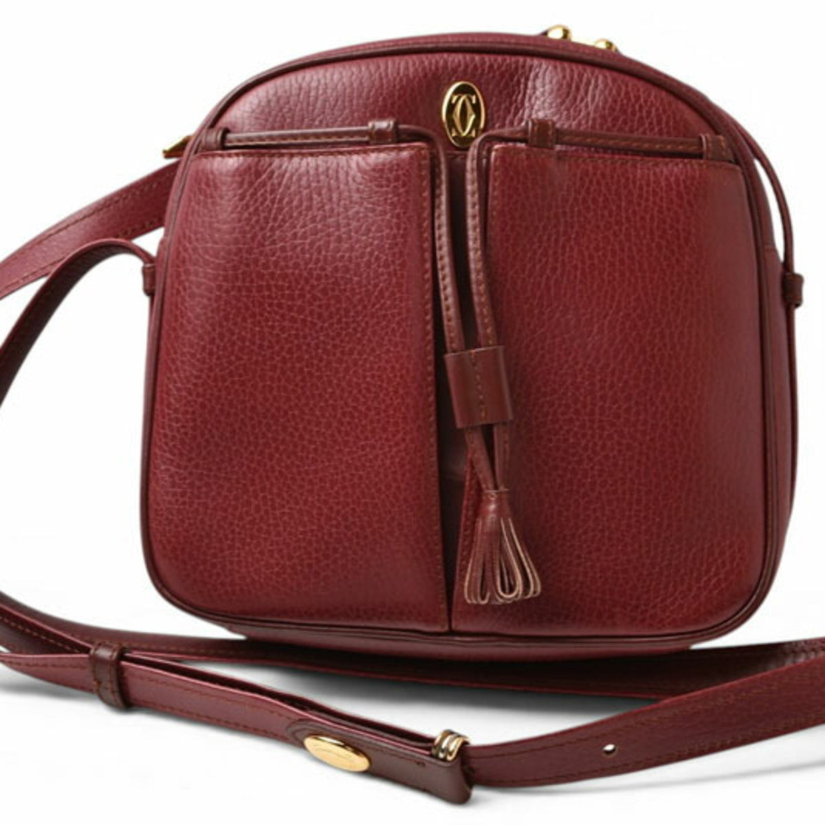 Cartier Must Bordeaux Leather Shoulder Bag (Pre-Owned)