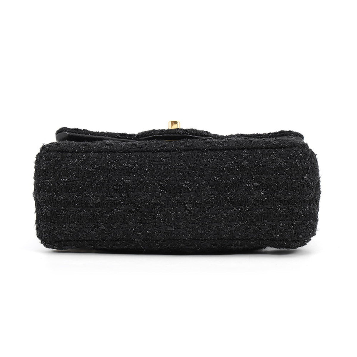 Chanel Black Tweed Handbag Shoulder Bag (Pre-Owned)