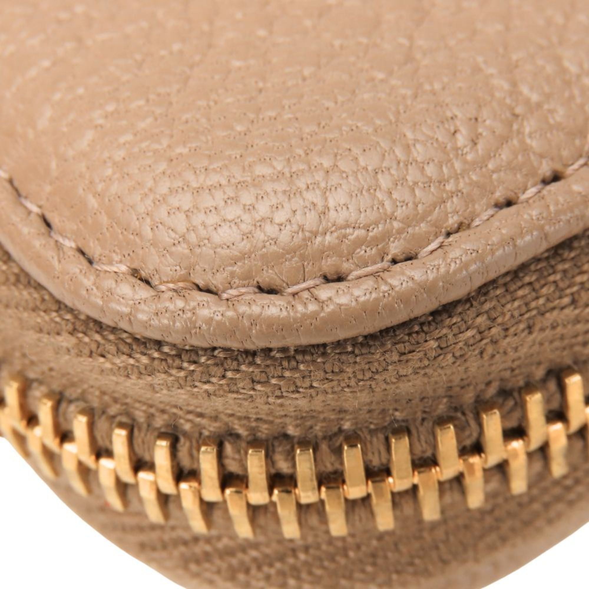 Miu Miu Pink Beige Leather Long Wallet (Bi-Fold) (Pre-Owned)