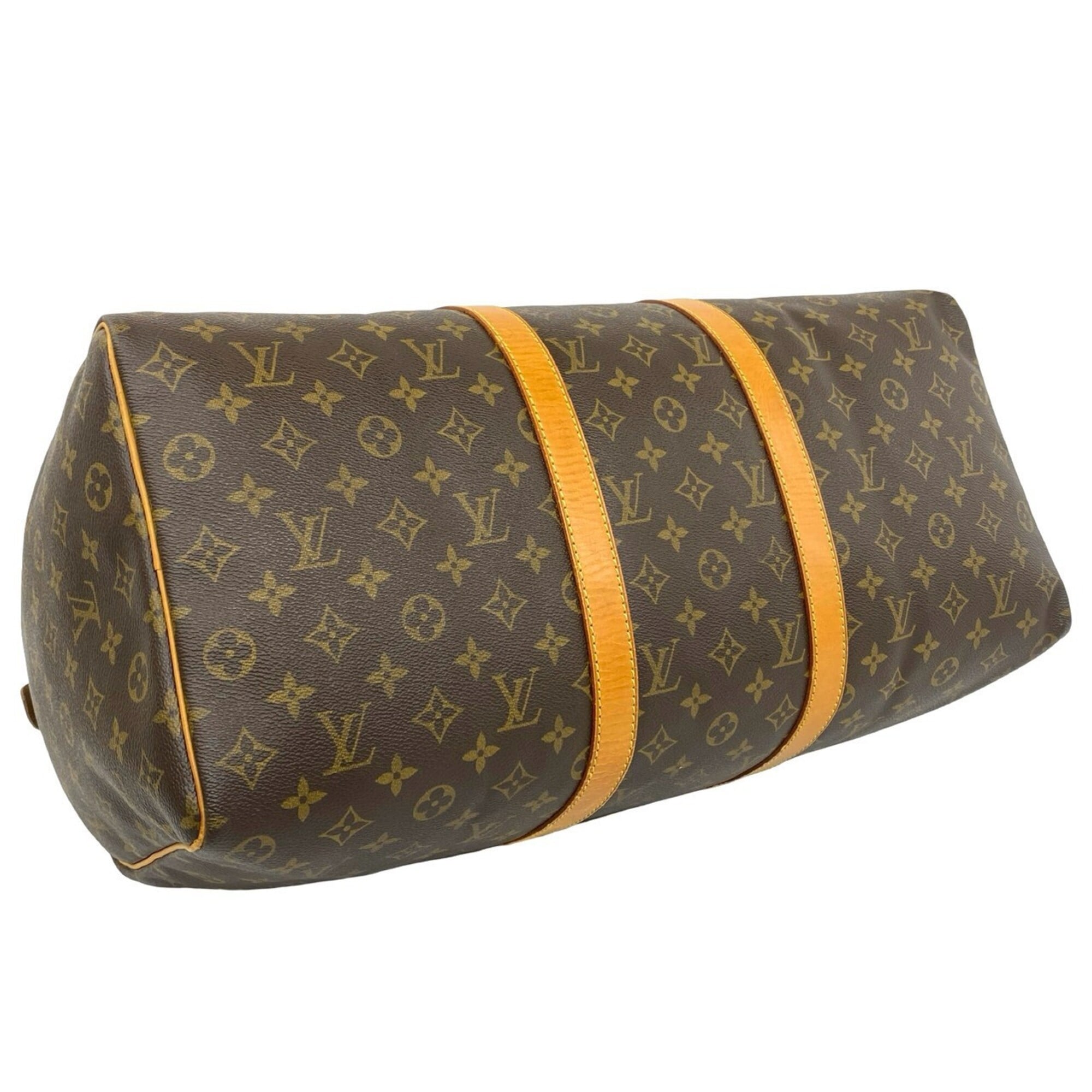 Louis Vuitton Brown Pvc Leather Boston Bag (Pre-Owned)