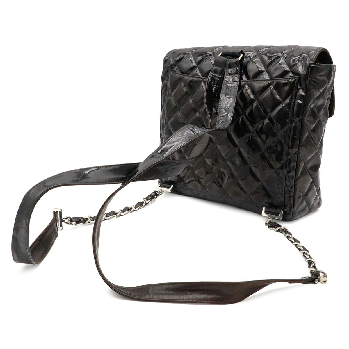 Chanel Black Patent Leather Backpack (Pre-Owned)