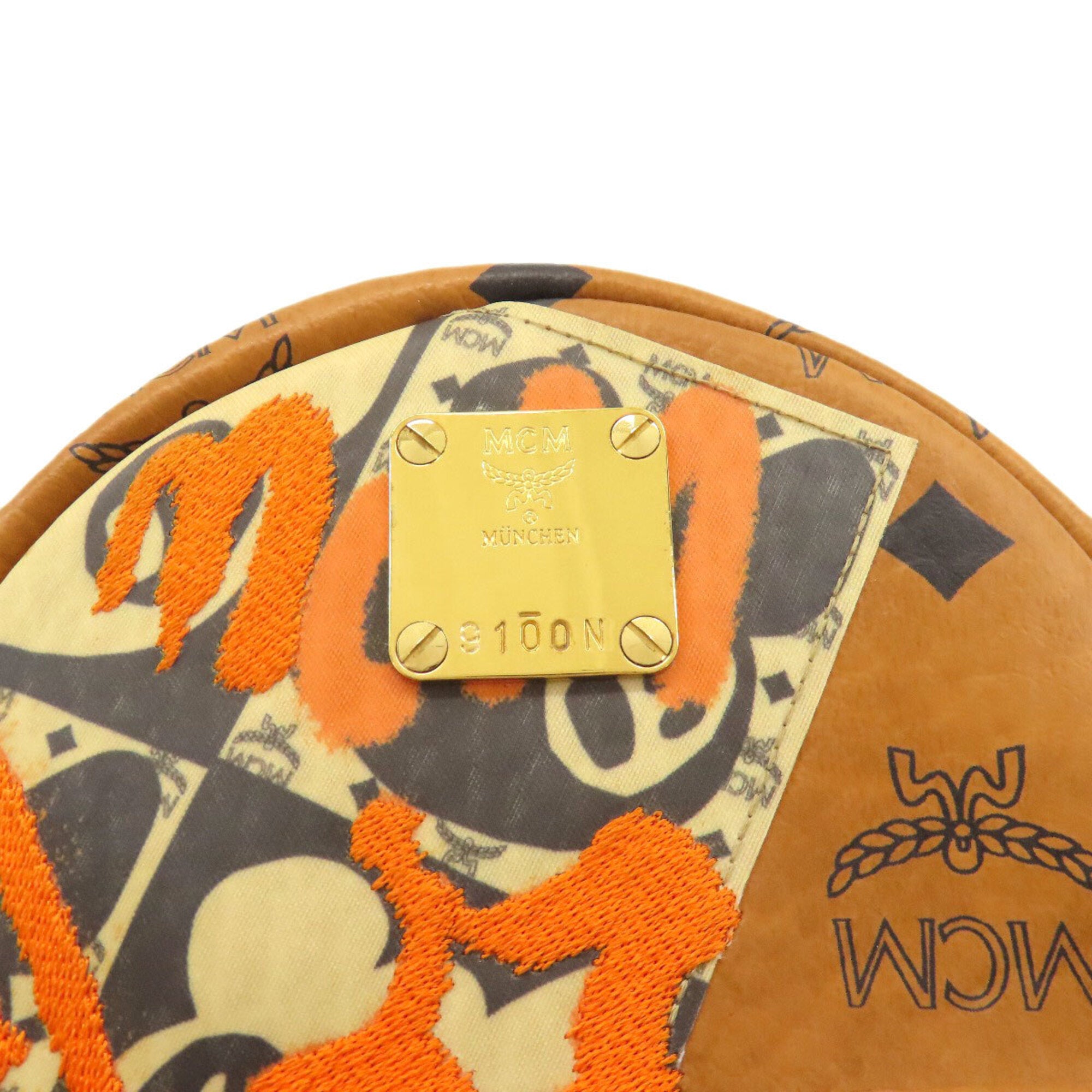 Mcm Brown Pvc Backpack (Pre-Owned)