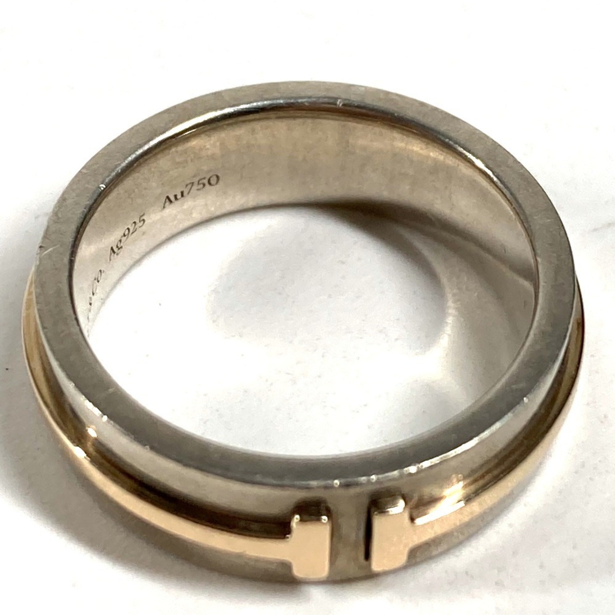 Tiffany Gold (18K) Silver 925 Band Ring (Pre-Owned)