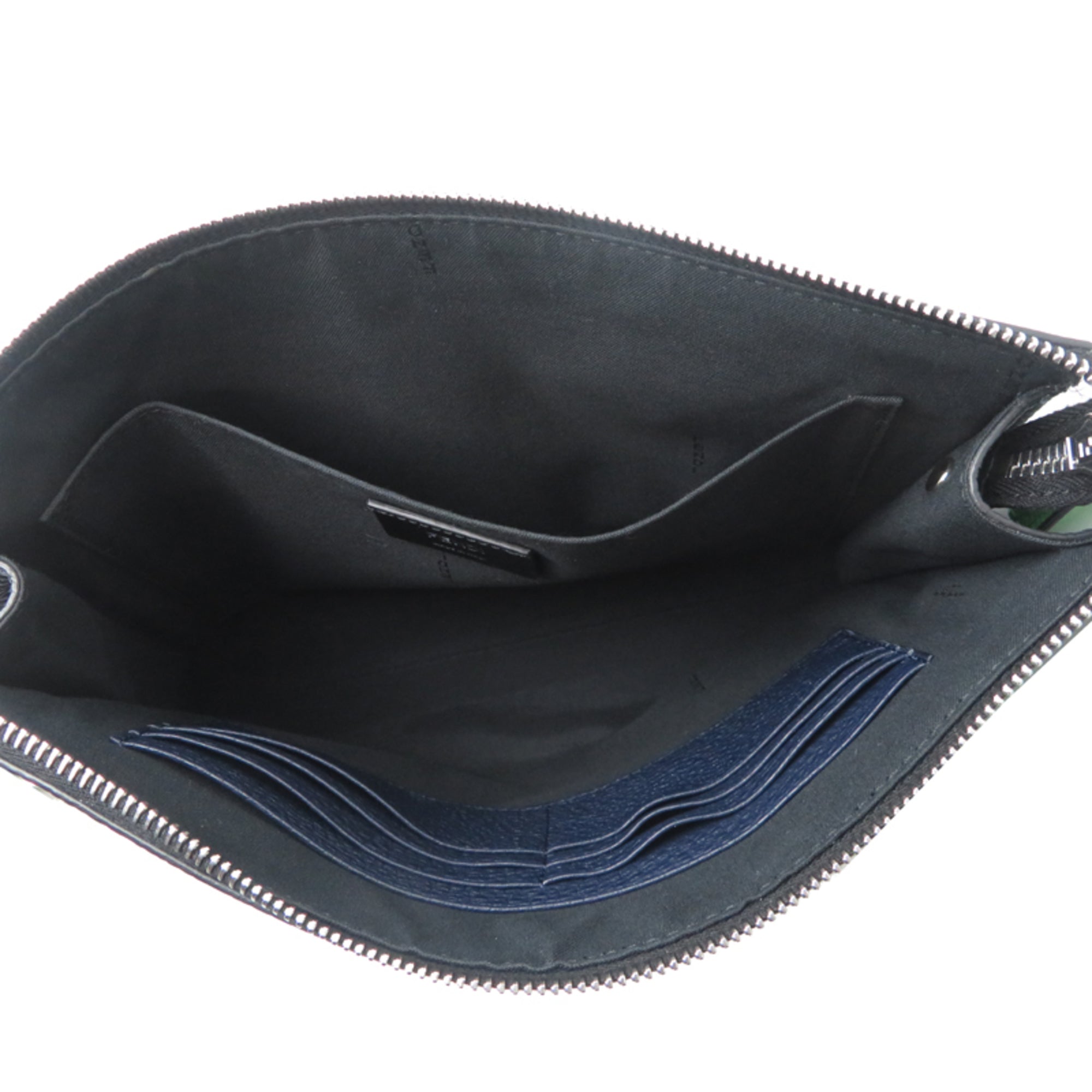 Fendi Navy Leather Clutch Bag (Pre-Owned)