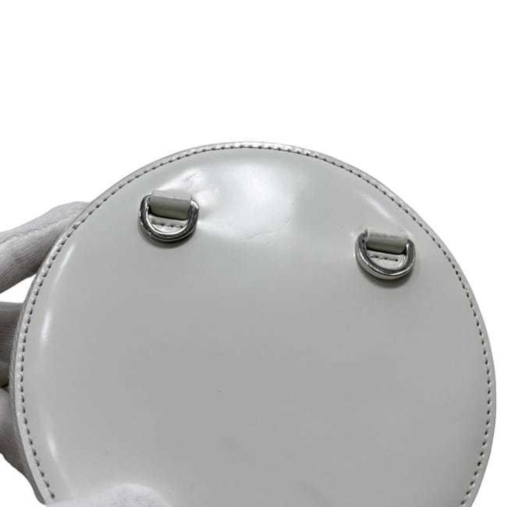 Prada White Leather Pochette Shoulder Bag (Pre-Owned)