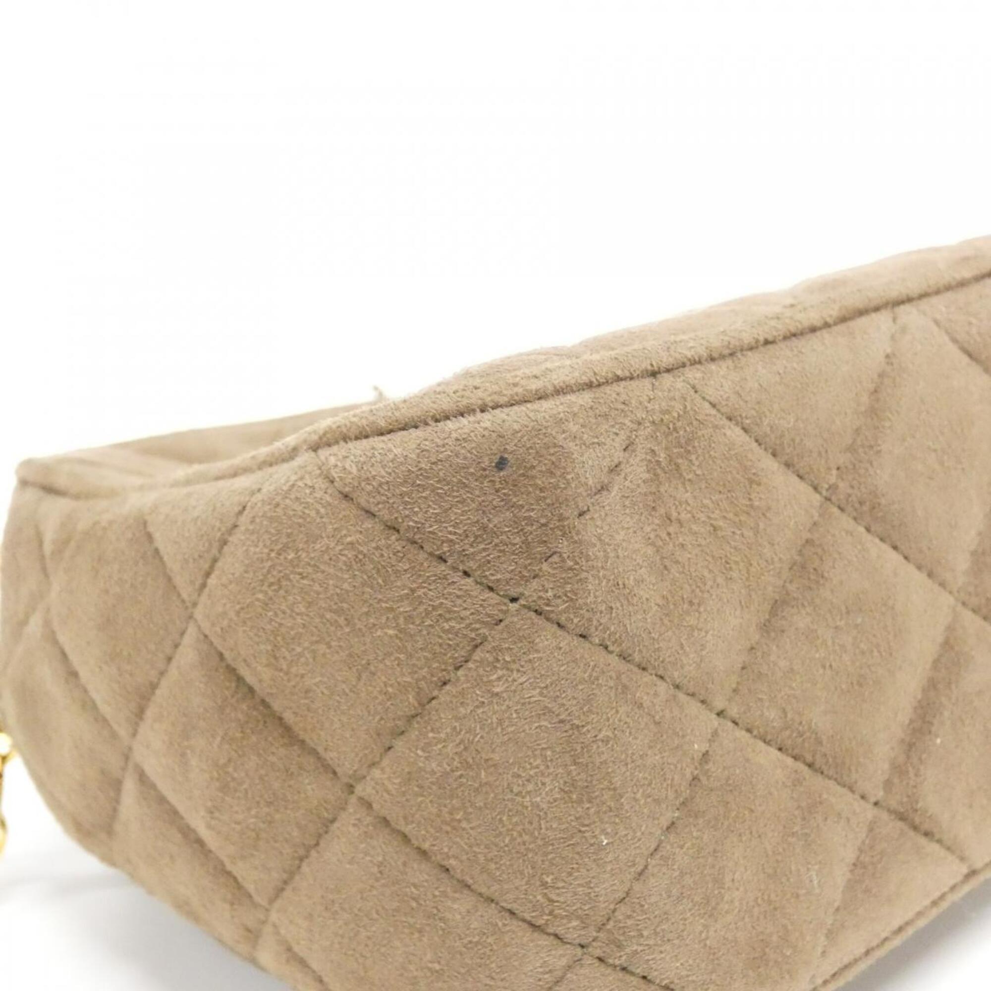 Chanel Light Brown Suede Shoulder Bag (Pre-Owned)
