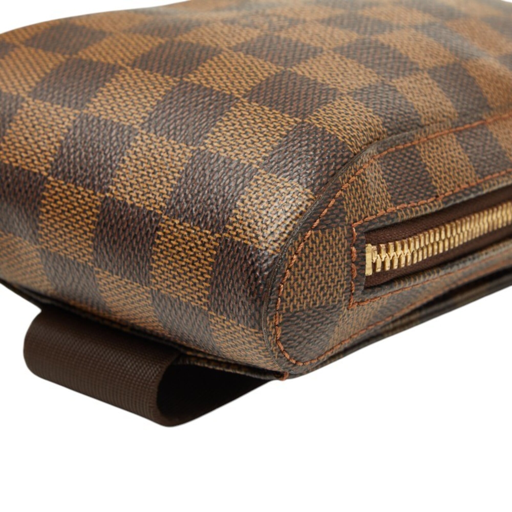 Louis Vuitton Brown Leather Pvc Shoulder Bag Sling Bag (Pre-Owned)