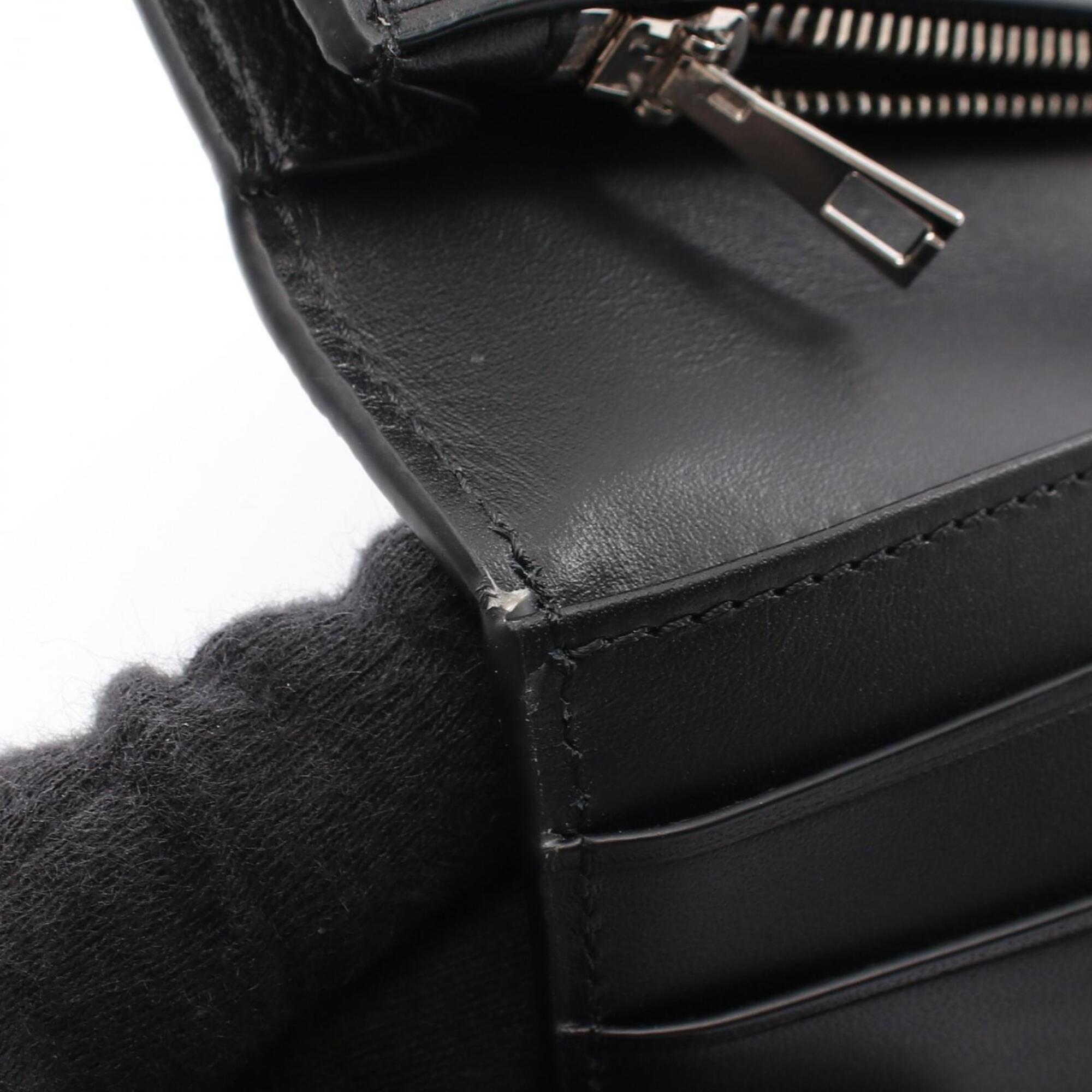 Loewe Gray Leather Long Wallet (Bi-Fold) (Pre-Owned)
