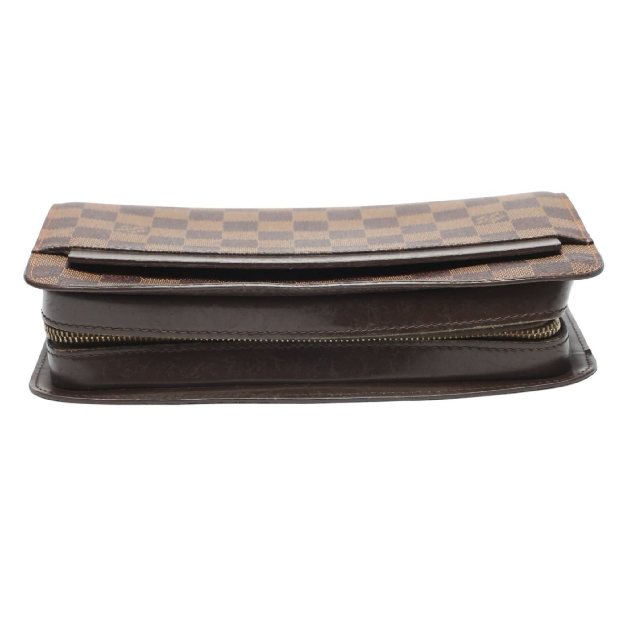 Louis Vuitton Damier Brown Damier Canvas Clutch Bag (Pre-Owned)
