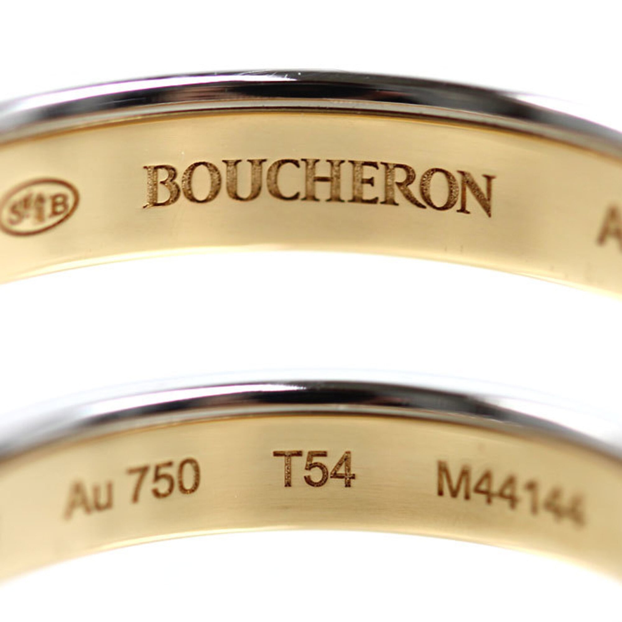 Boucheron Yellow Gold (18K) White Gold (18K) Band Ring (Pre-Owned)