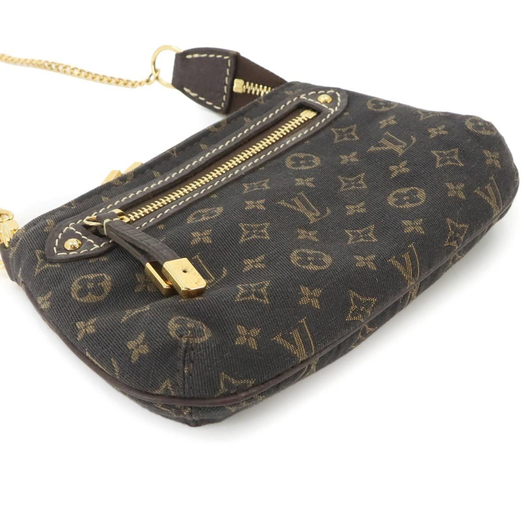Louis Vuitton Ebene Monogram Mini Lin Handbag Pochette (Pre-Owned)