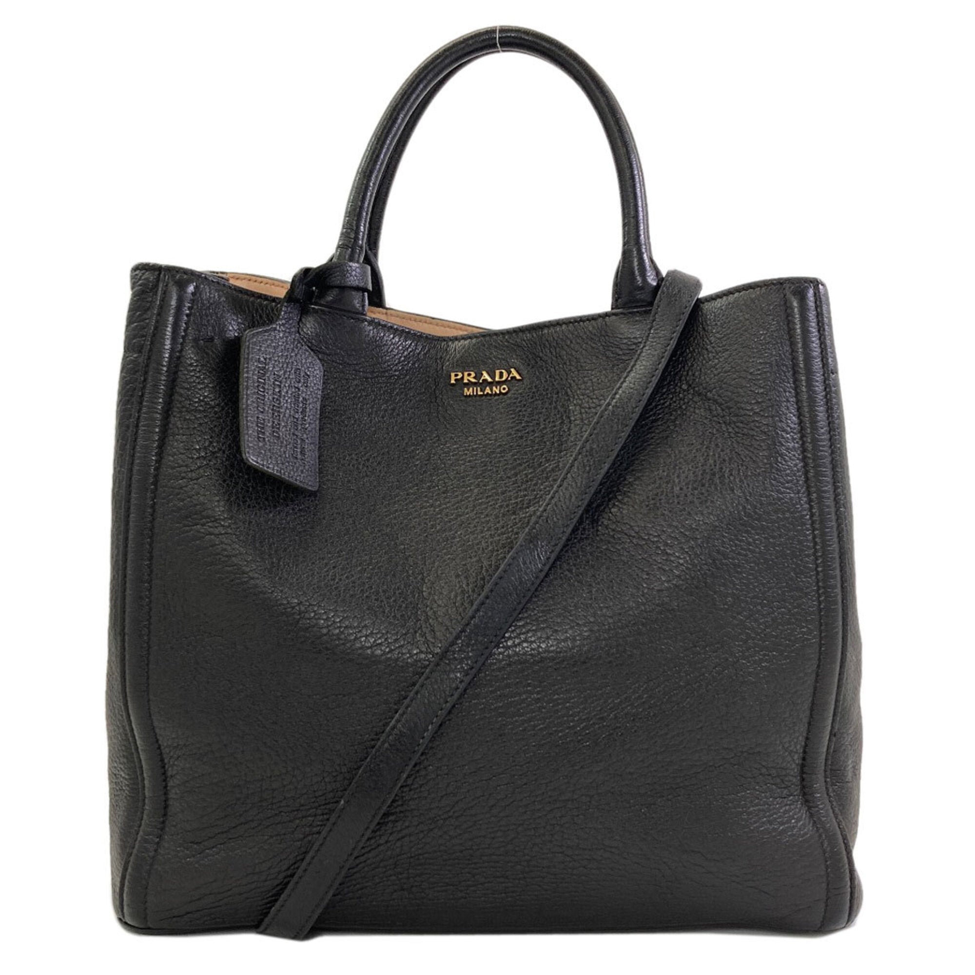 Prada Black Leather Handbag (Pre-Owned)