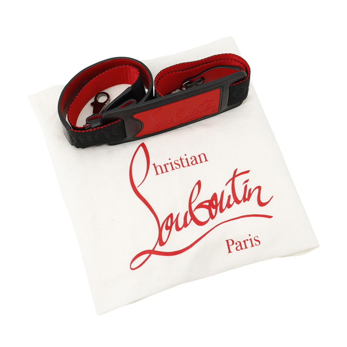 Christian Louboutin Black Red Color Leather Backpack (Pre-Owned)