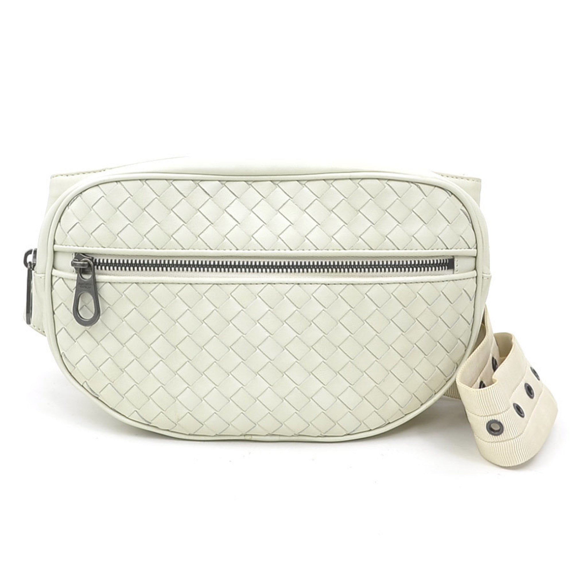 Bottega Veneta Ivory Intrecciato Fanny Pack (Pre-Owned)