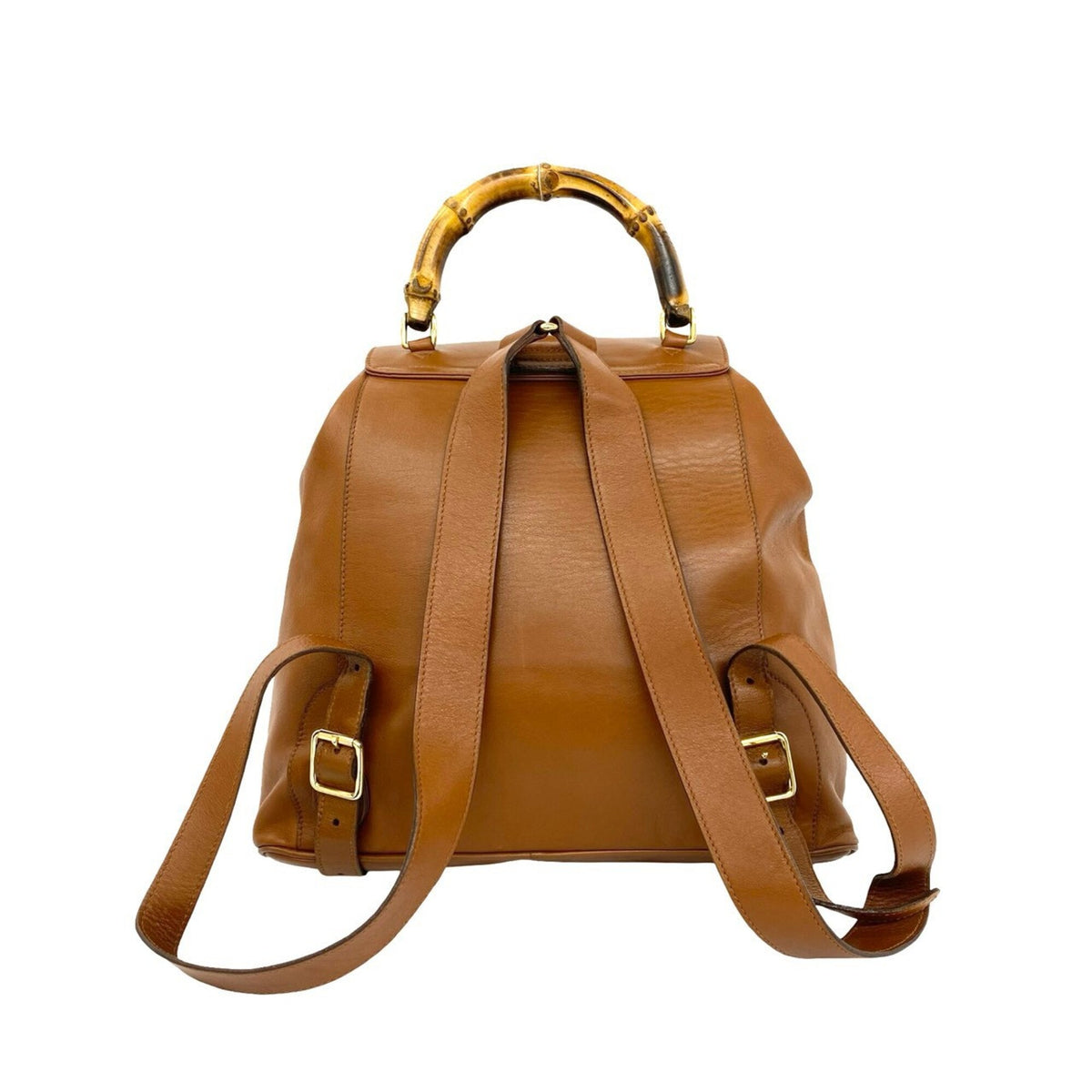 Gucci Brown Leather Backpack (Pre-Owned)