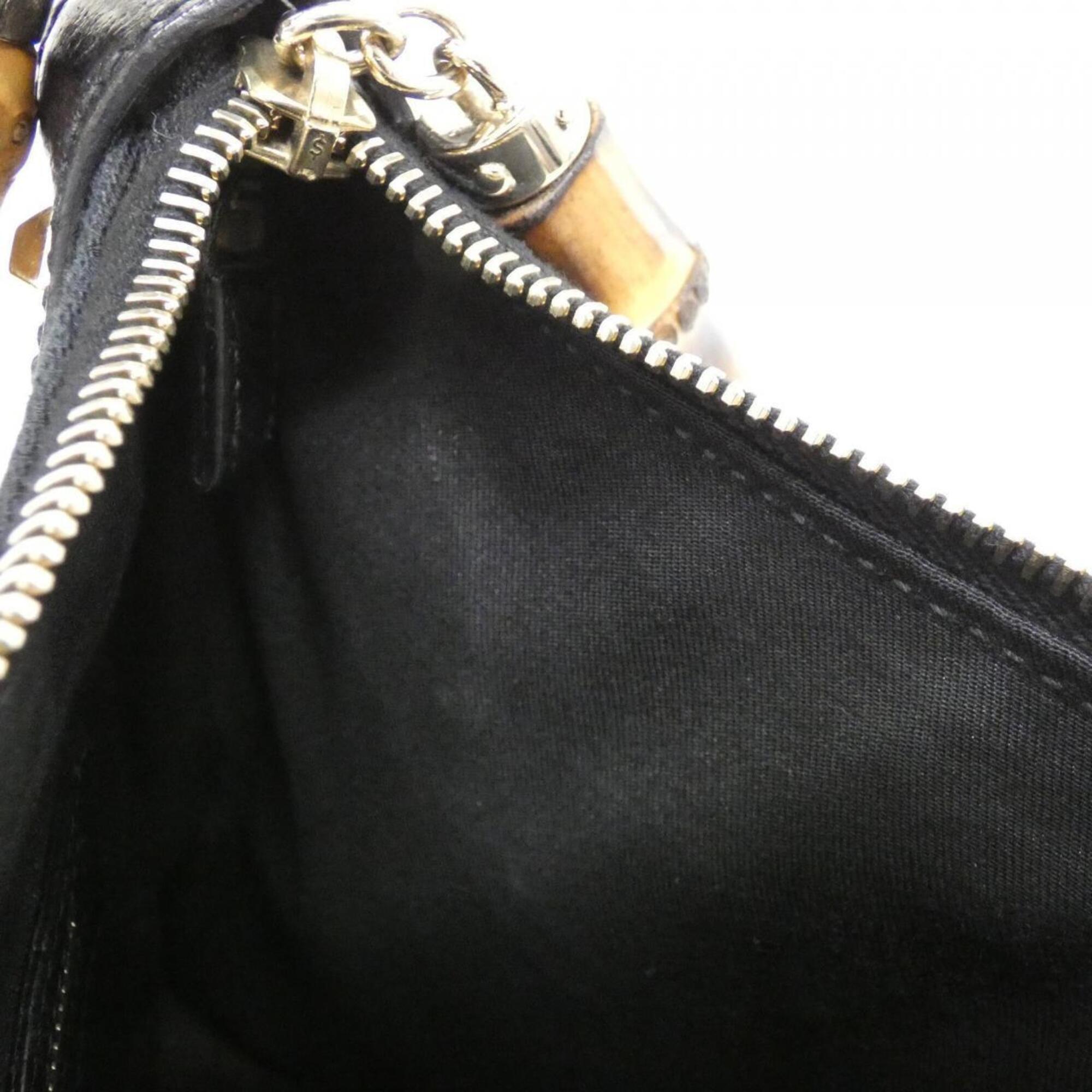 Gucci Gg Canvas Black Gg Canvas Shoulder Bag (Pre-Owned)