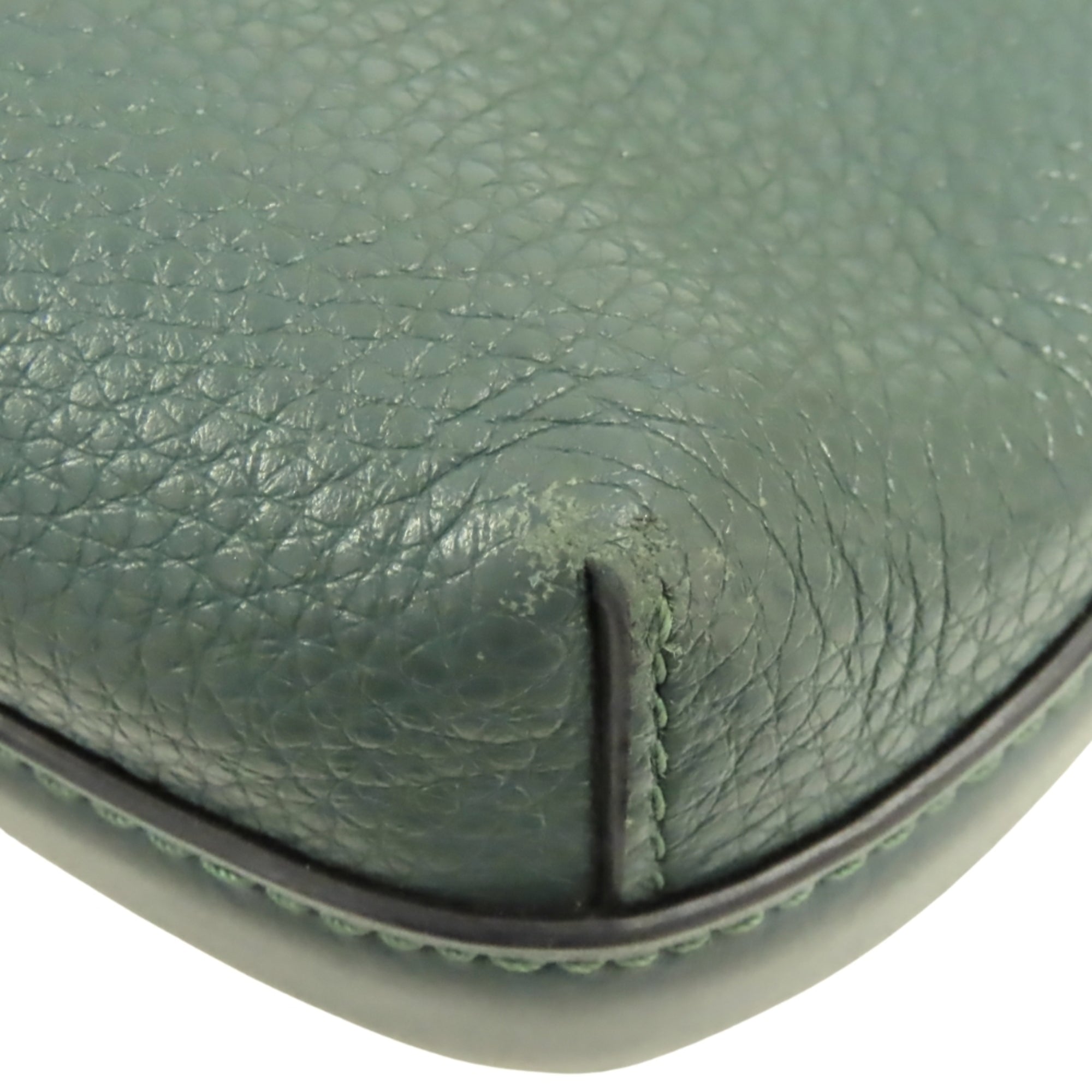 Coach Dark Green Leather Shoulder Bag (Pre-Owned)