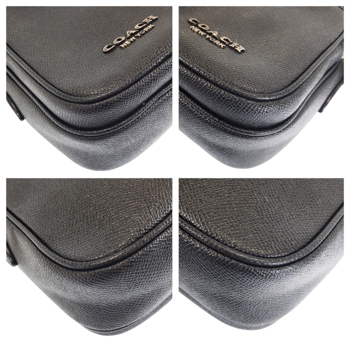 Coach Black Leather Pochette Shoulder Bag (Pre-Owned)