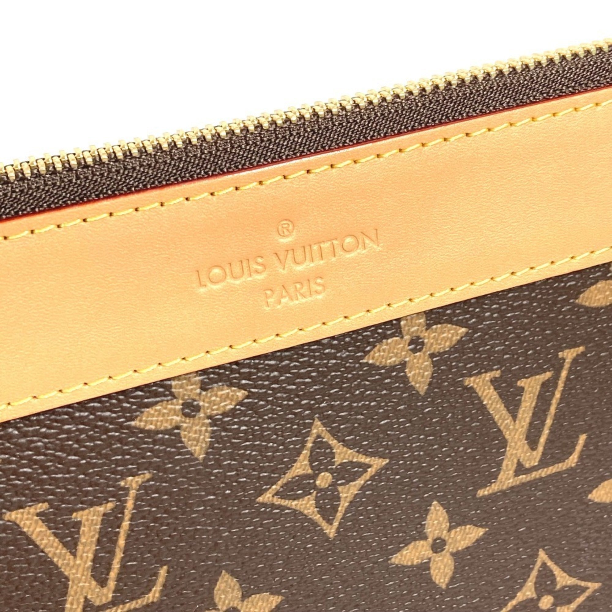 Louis Vuitton Brown Monogram Clutch Bag Pochette Pouch (Pre-Owned)