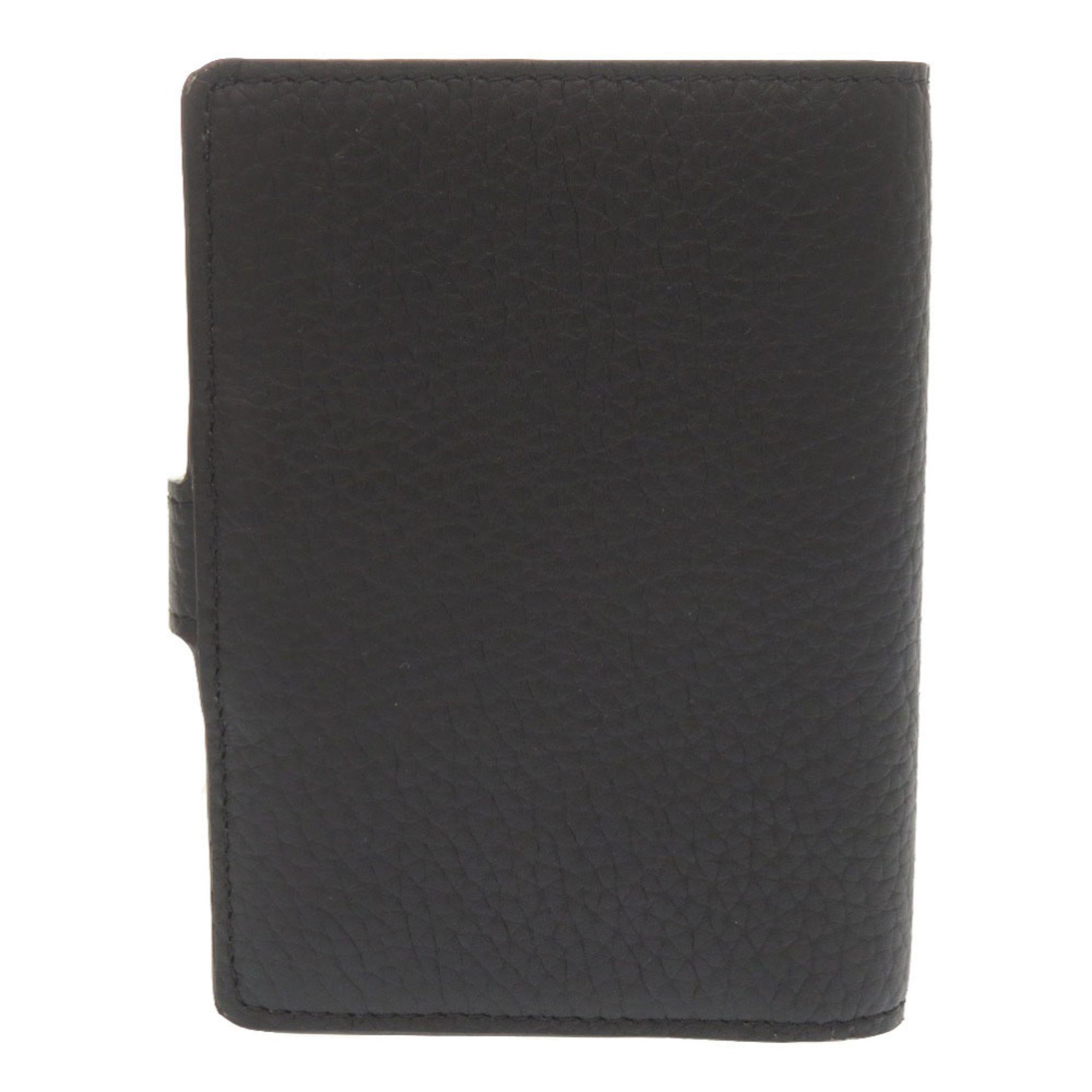 Louis Vuitton Noir Leather Wallet (Bi-Fold) (Pre-Owned)