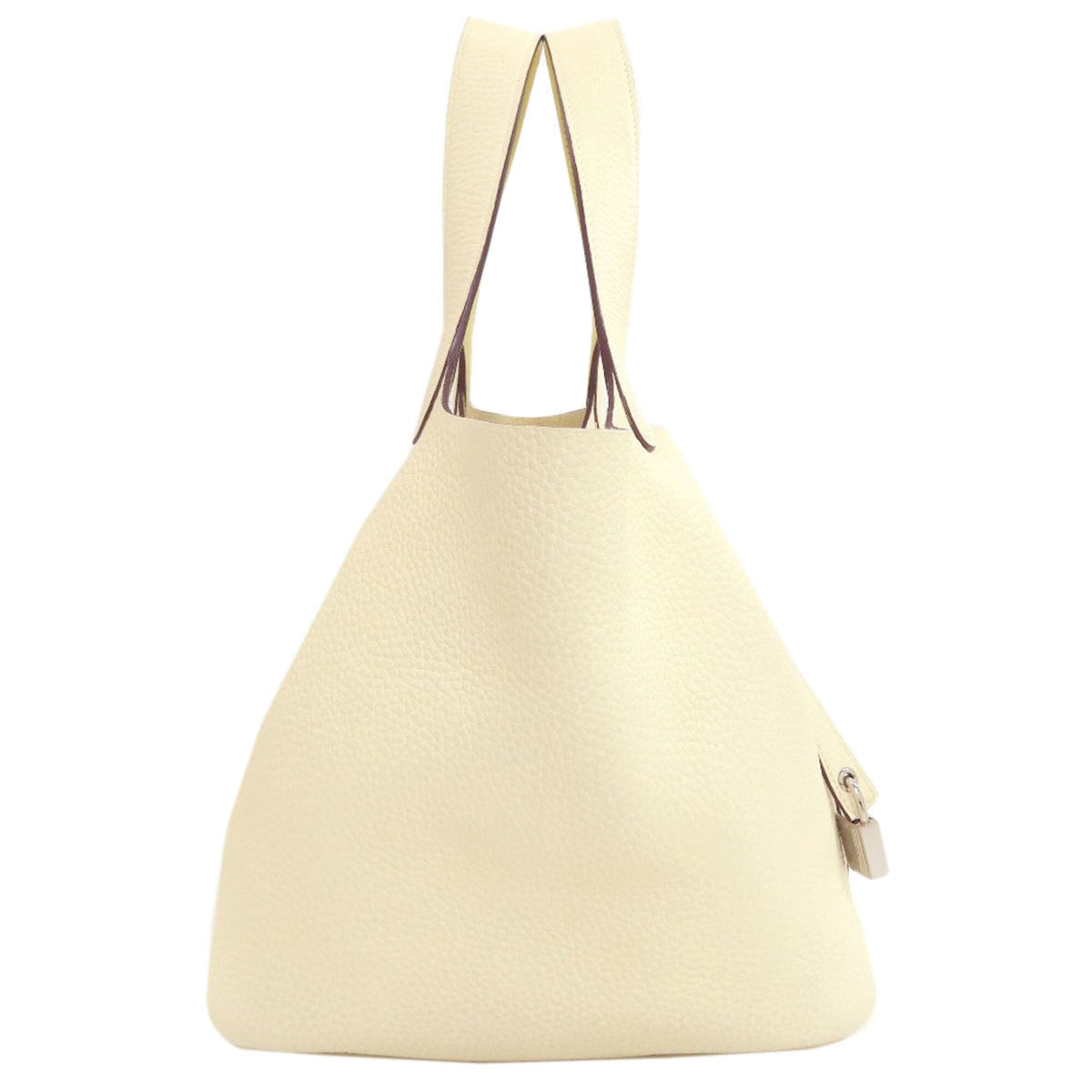 Hermes Picotin Ivory Taurillon Clemence Leather Handbag (Pre-Owned)