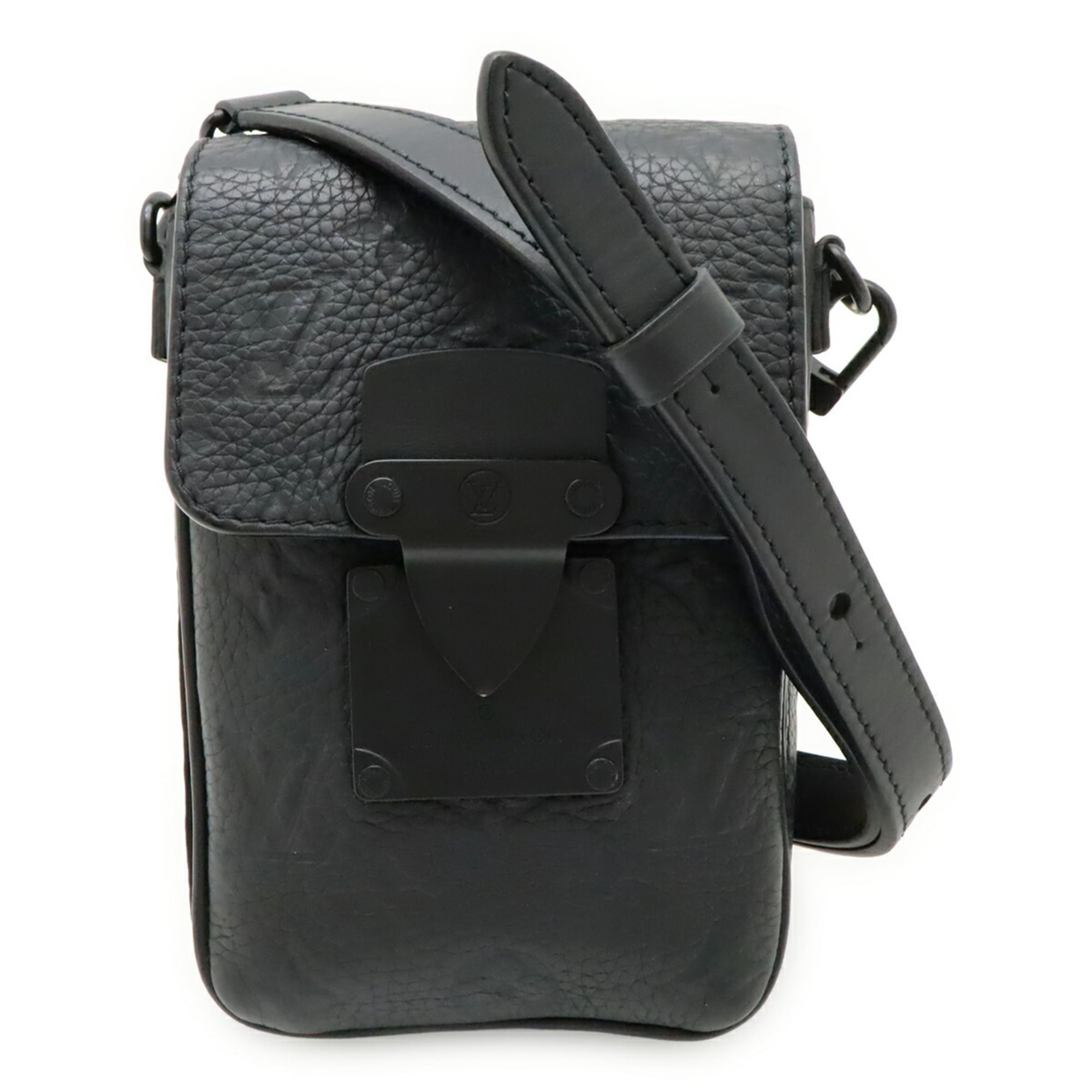 Louis Vuitton Black Noir Leather Shoulder Bag (Pre-Owned)