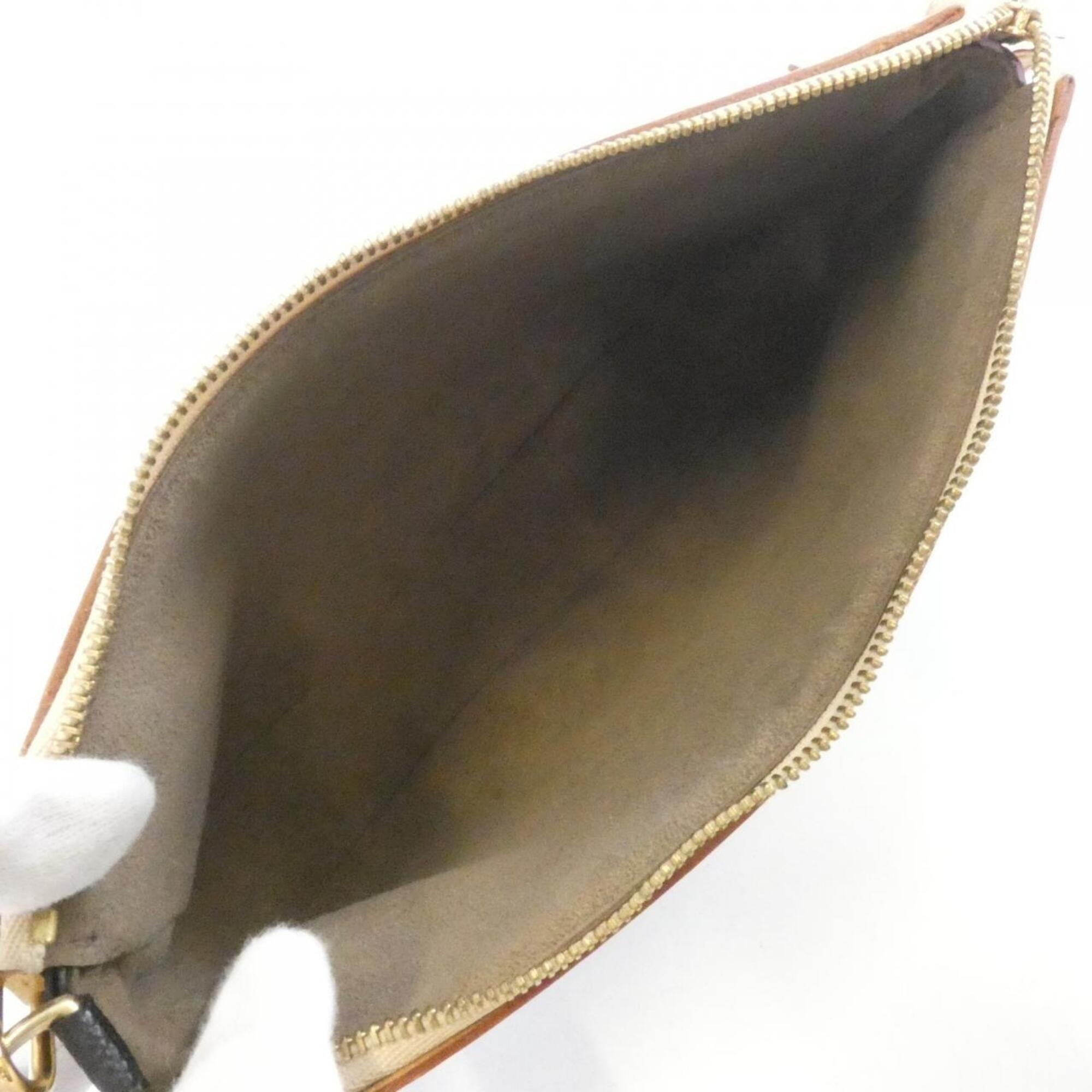 Louis Vuitton Black Coated Canvas Pochette Pouch (Pre-Owned)