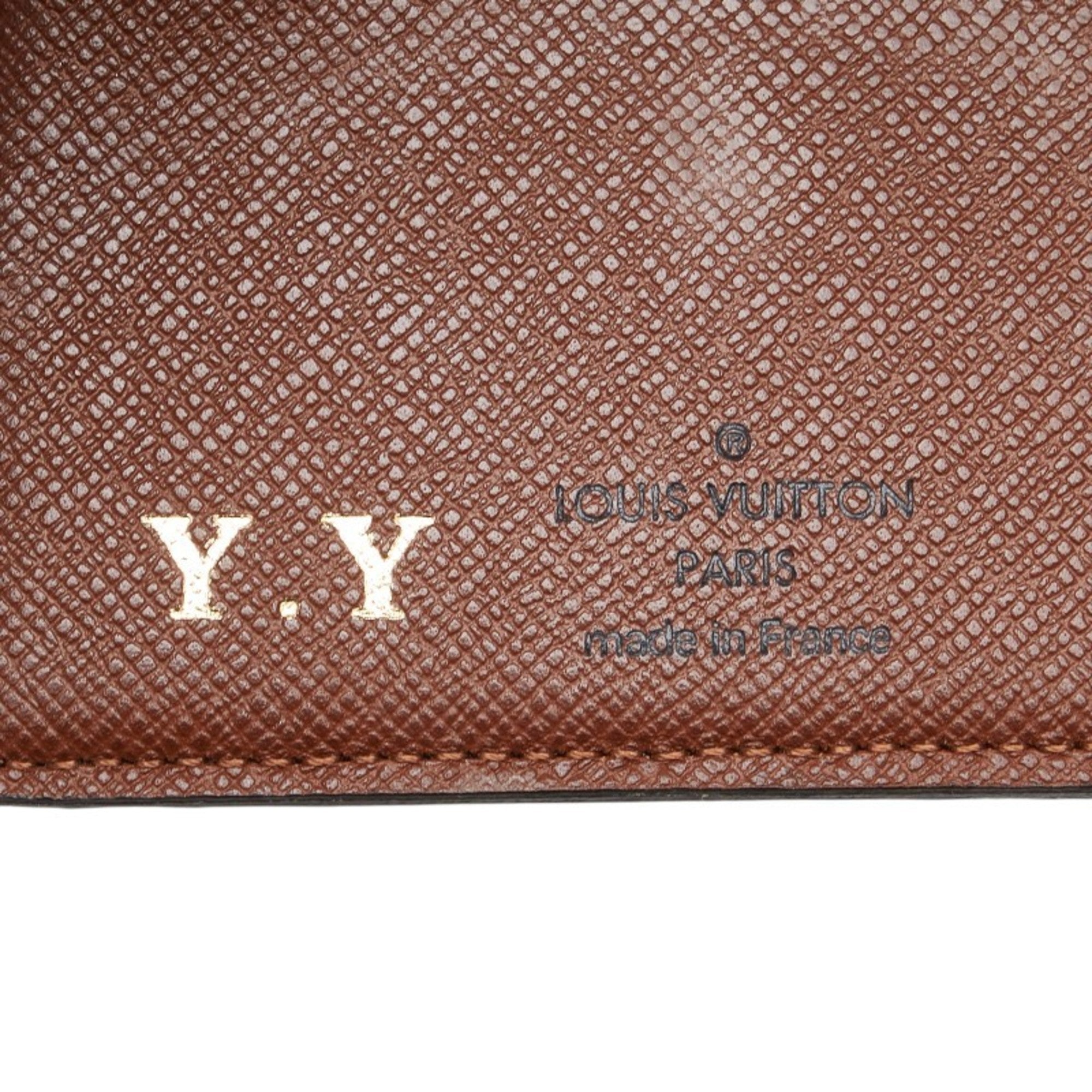 Louis Vuitton Monogram Brown Pvc Leather Wallet (Tri-Fold) (Pre-Owned)