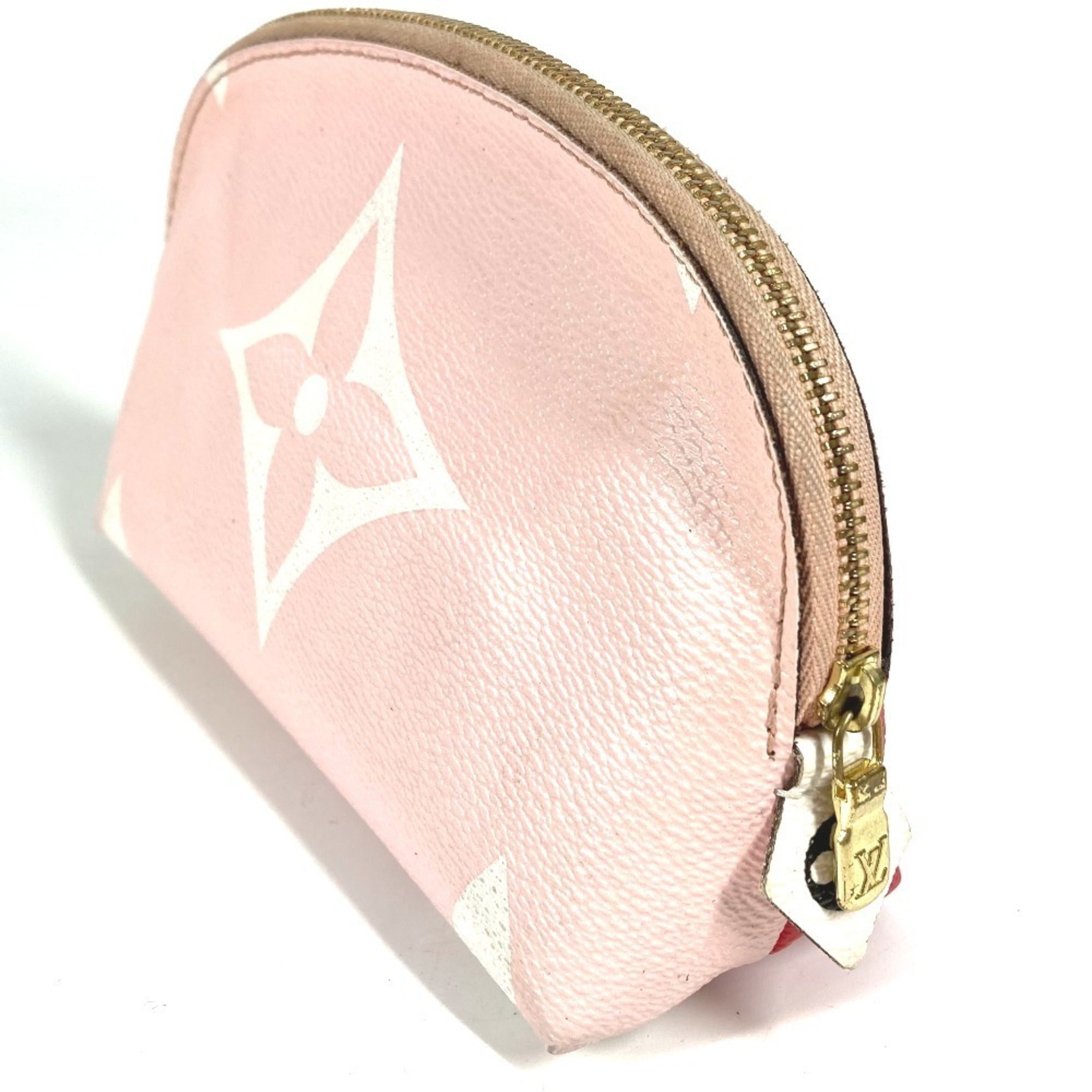 Louis Vuitton Pink Red Color Monogram Pouch (Pre-Owned)