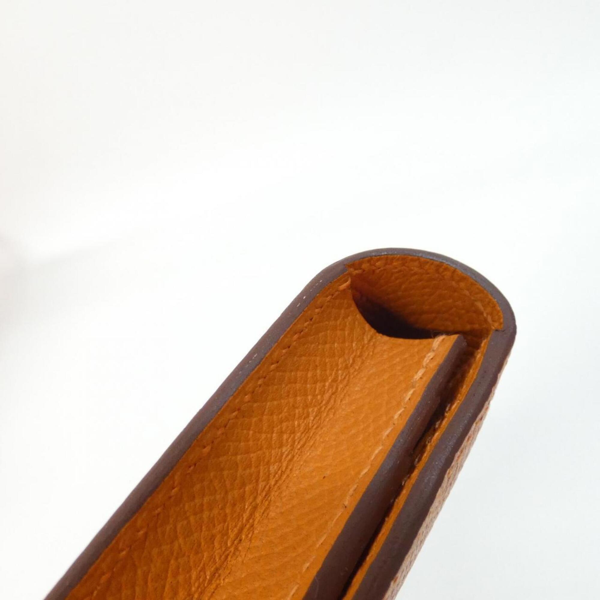 Hermes Orange Epsom Leather Long Wallet (Bi-Fold) (Pre-Owned)