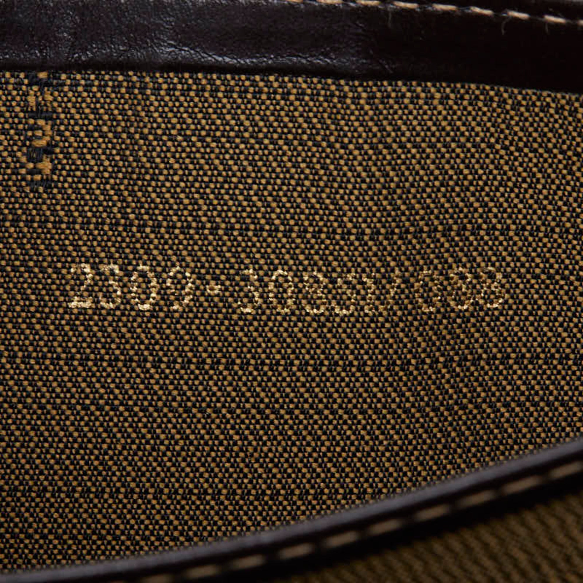 Fendi Brown Canvas Leather Long Wallet (Bi-Fold) (Pre-Owned)