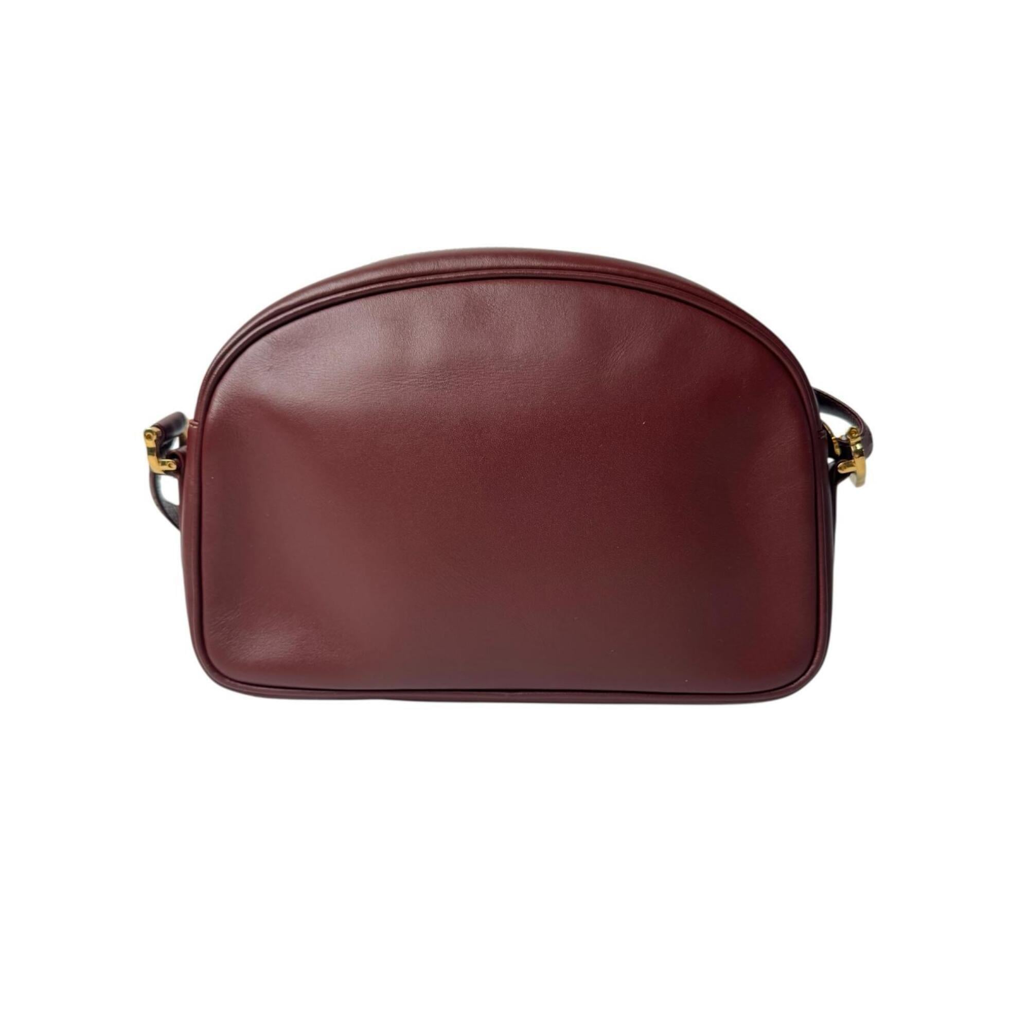 Cartier Bordeaux Leather Shoulder Bag (Pre-Owned)