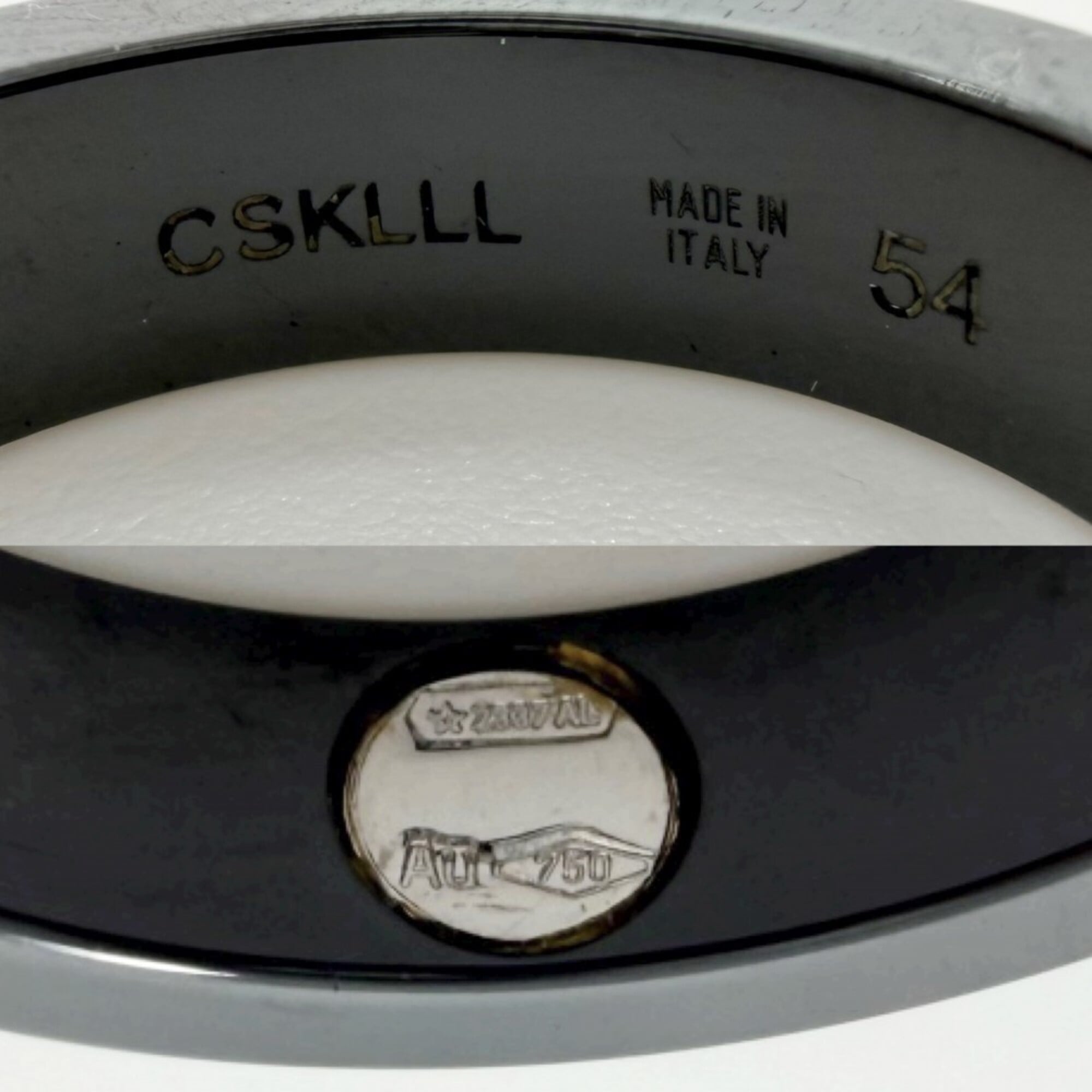 Bvlgari Bvlgari Bvlgari Black White Gold (18K) Ceramic Band Ring (Pre-Owned)