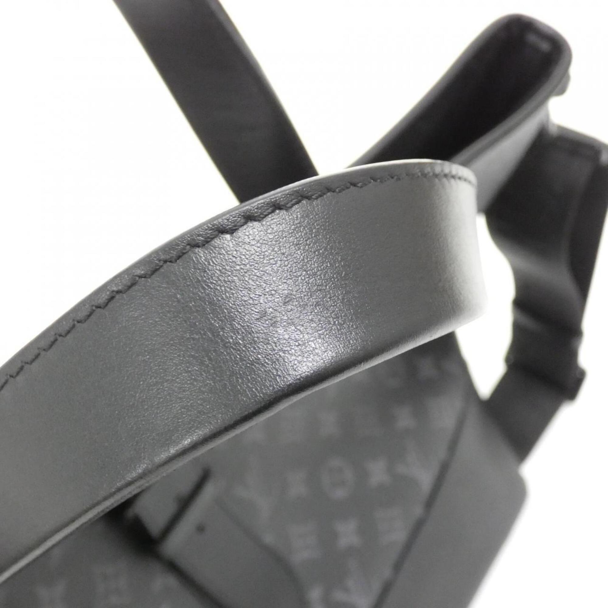 Louis Vuitton Black Coated Canvas Leather Handbag (Pre-Owned)