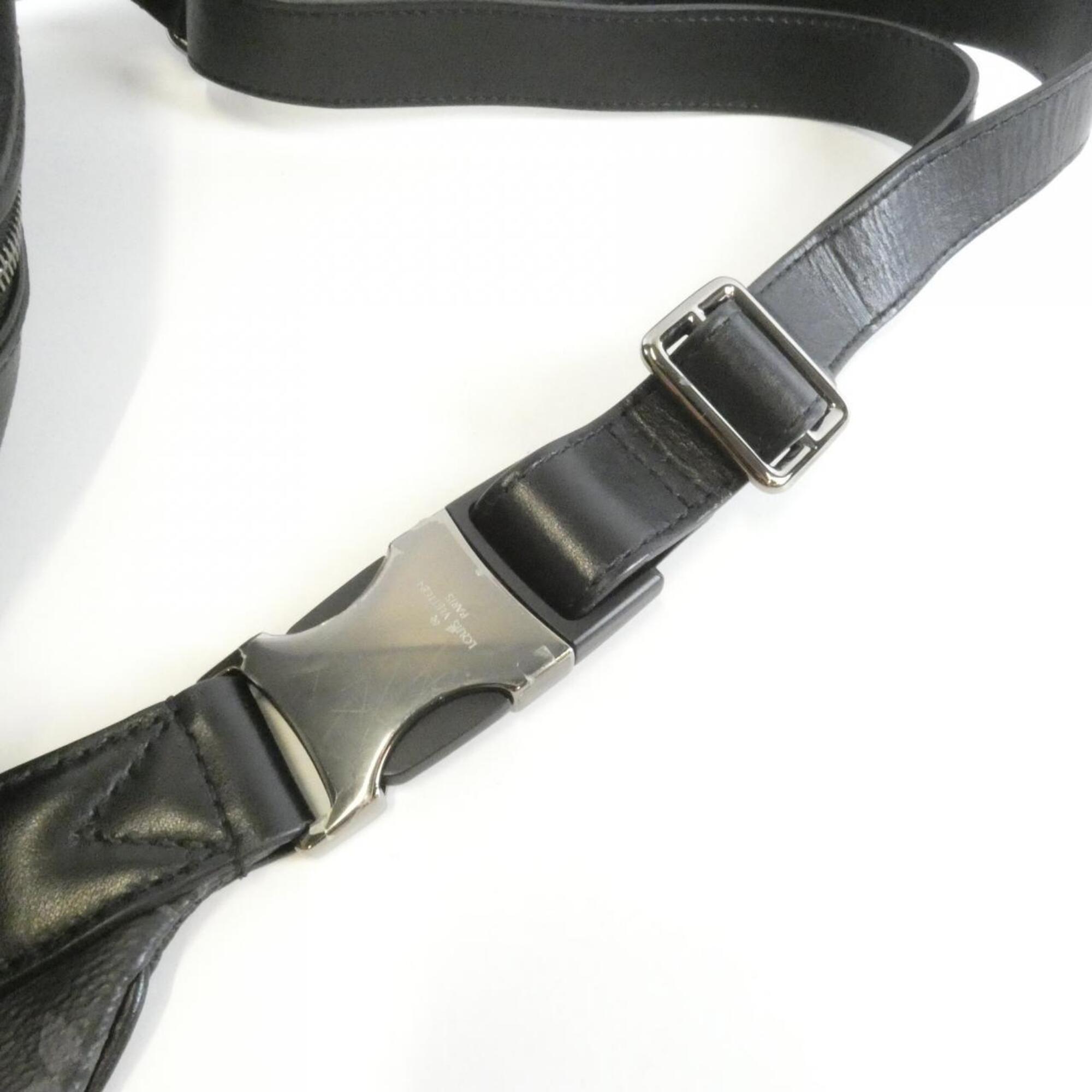 Louis Vuitton Black Coated Canvas Shoulder Bag (Pre-Owned)