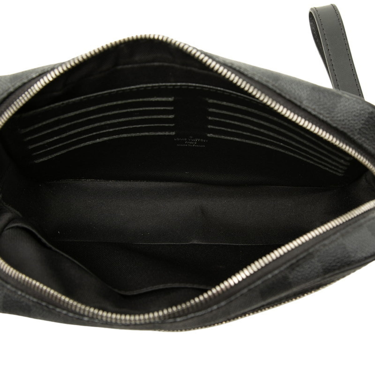 Louis Vuitton Black Pvc Leather Clutch Bag Pochette (Pre-Owned)