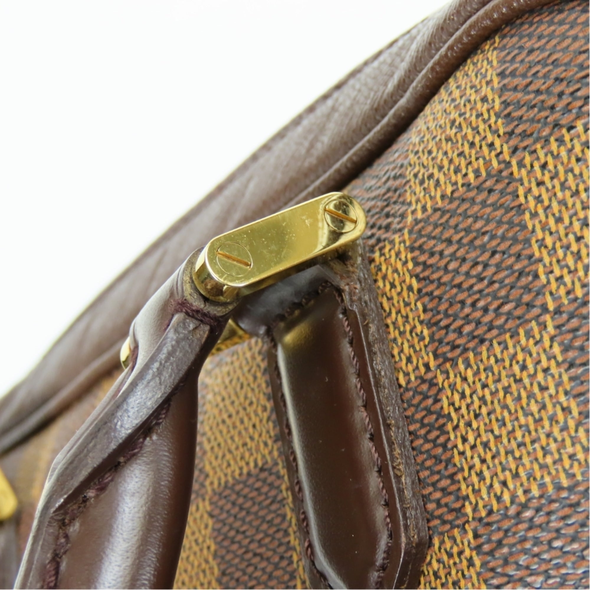 Louis Vuitton Brown Damier Canvas Ebene Damier Canvas Leather Handbag (Pre-Owned)