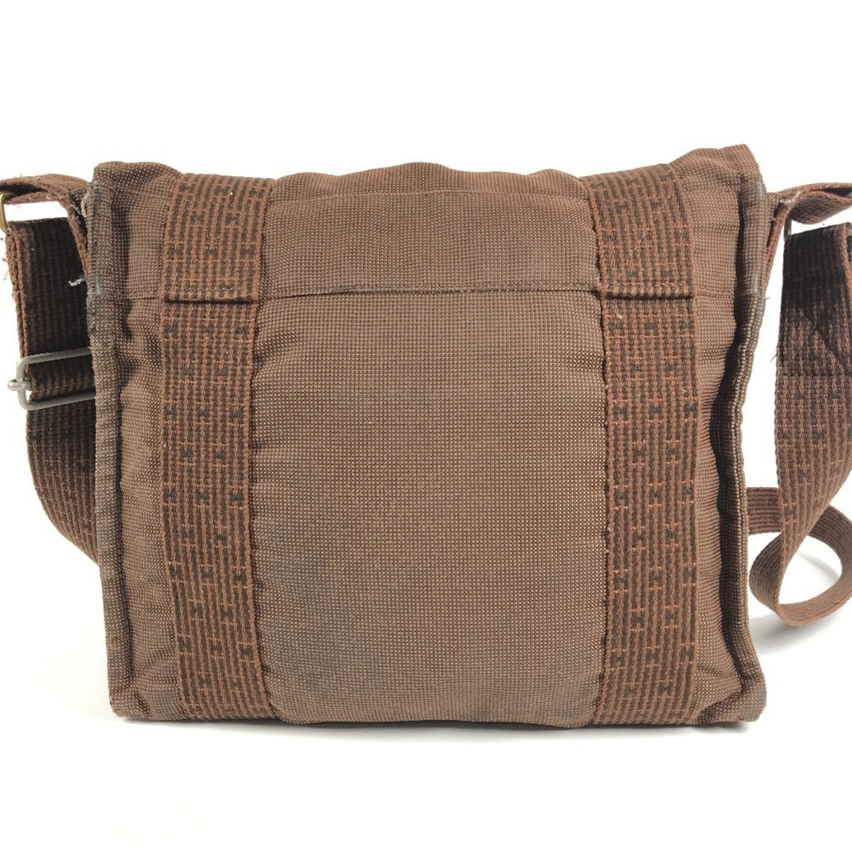 Hermes Brown Canvas Messenger Bag Shoulder Bag (Pre-Owned)