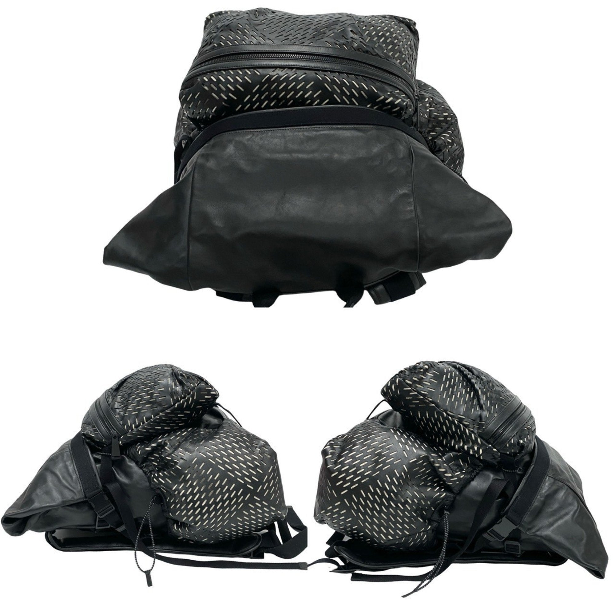 Bottega Veneta Black Leather Backpack (Pre-Owned)