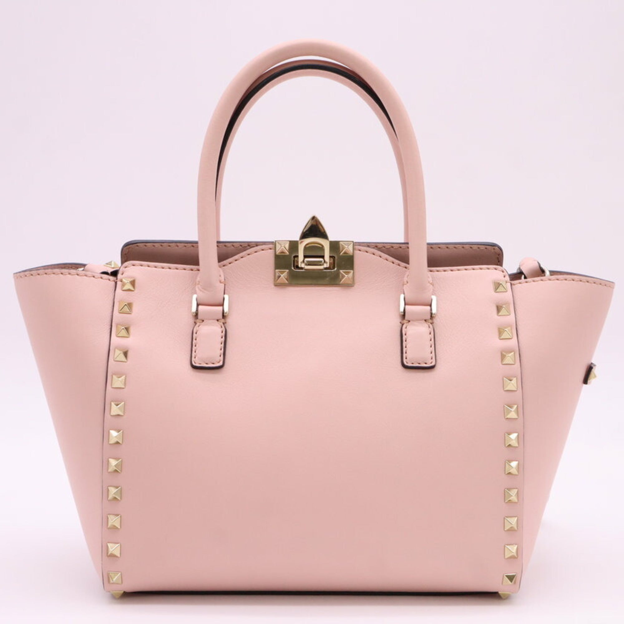 Valentino Pink Leather Handbag Shoulder Bag (Pre-Owned)