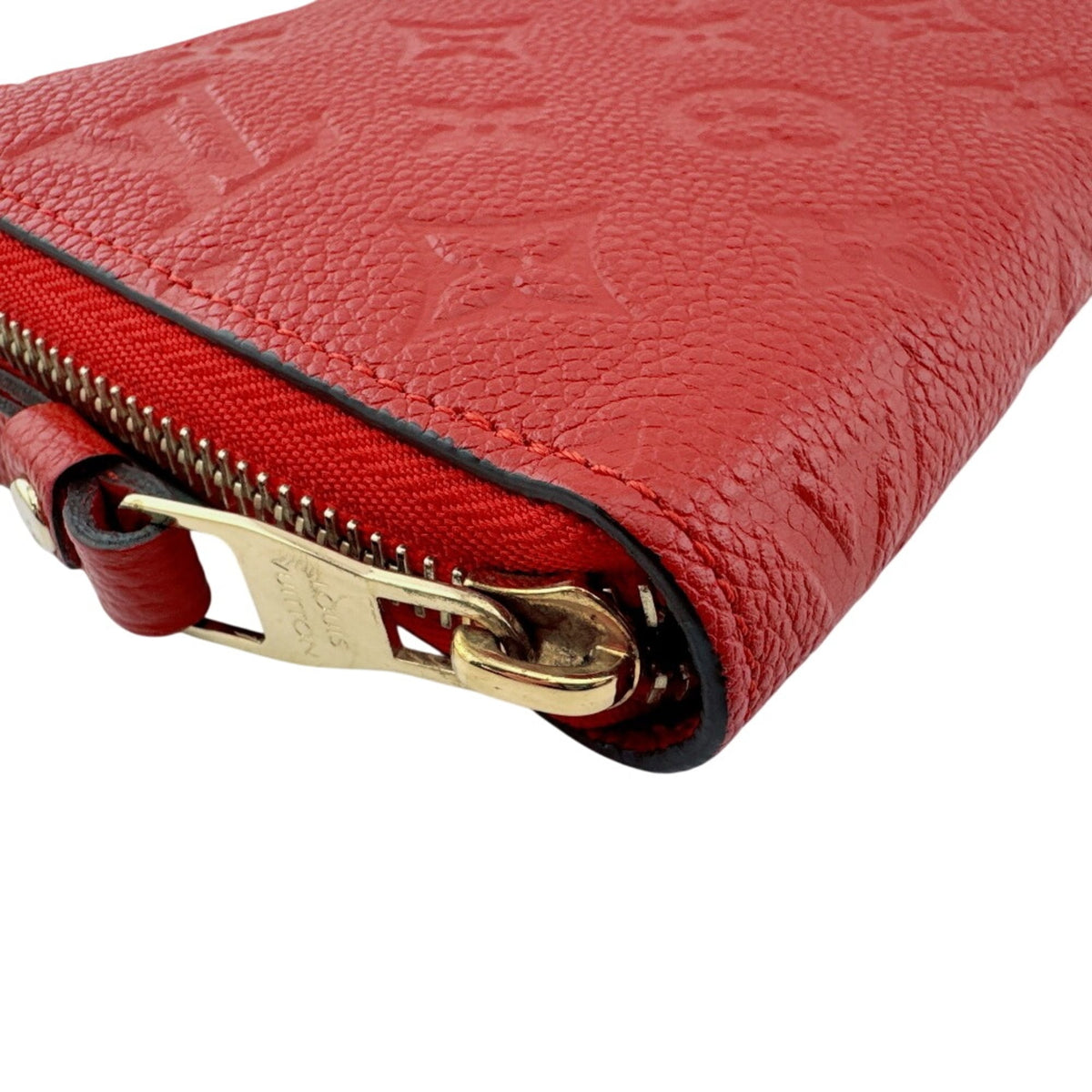 Louis Vuitton Empreinte Red Color Monogram Empreinte Leather Long Wallet (Bi-Fold) (Pre-Owned)