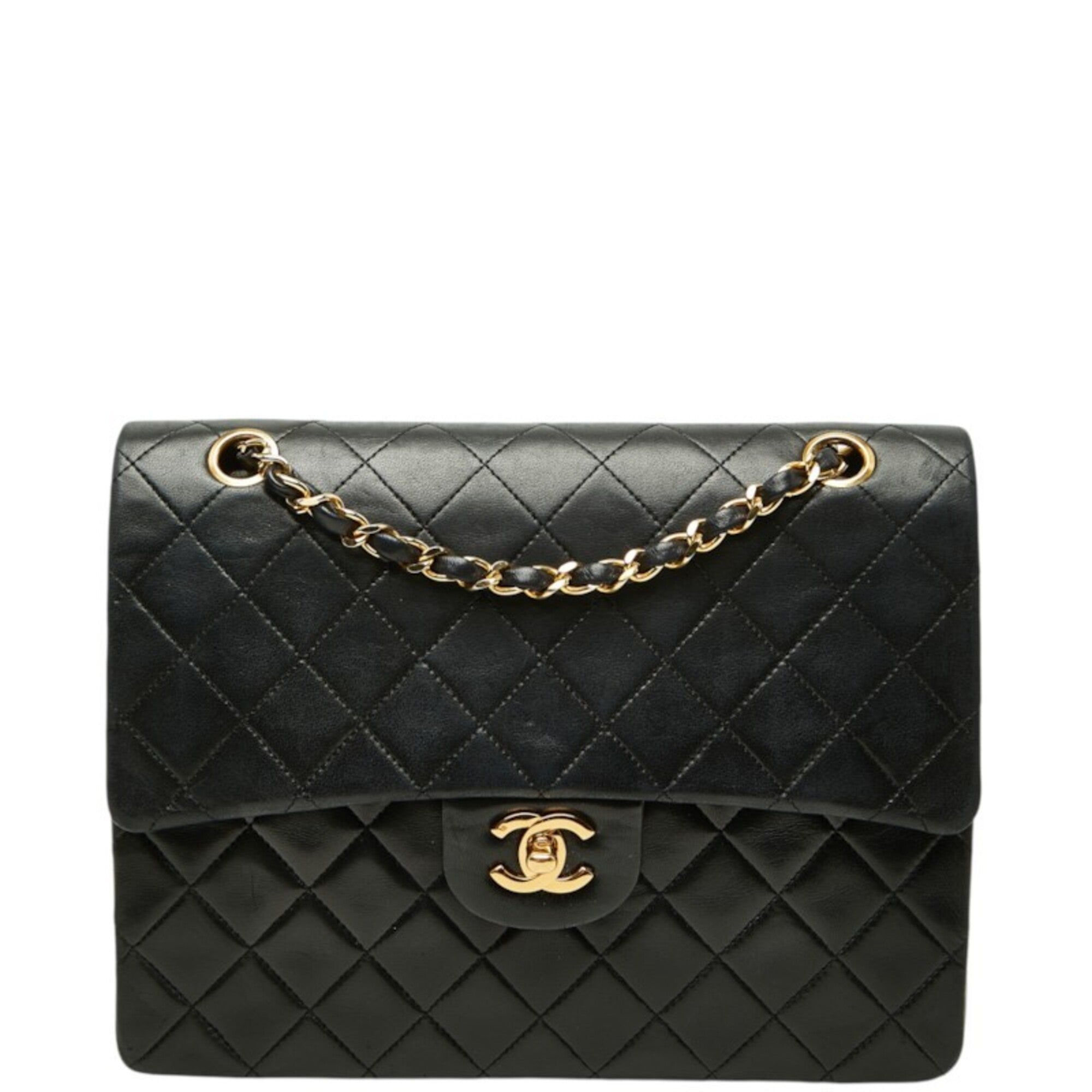 Chanel Black Leather Shoulder Bag (Pre-Owned)