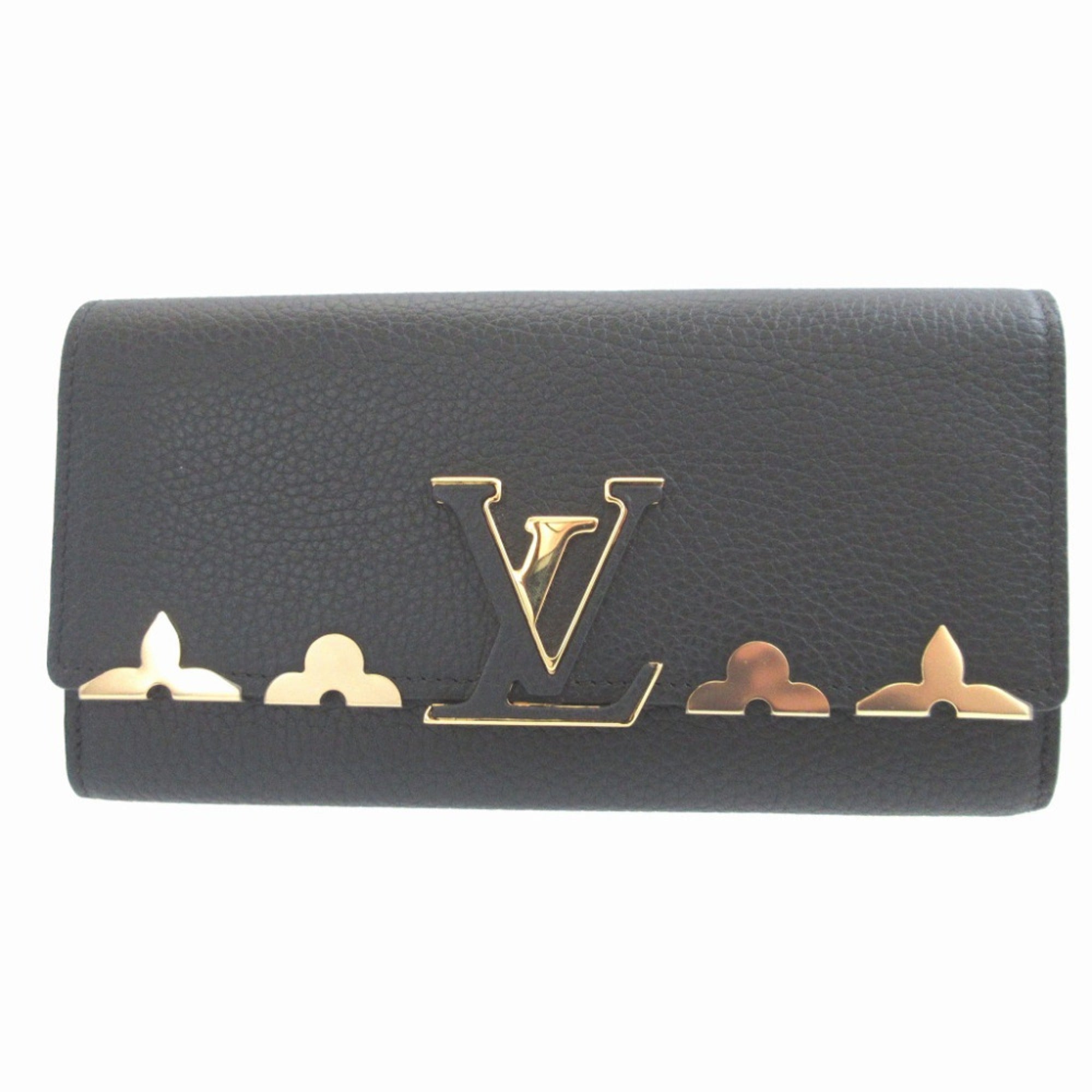 Louis Vuitton Black Leather Coin Purse/Coin Case (Pre-Owned)