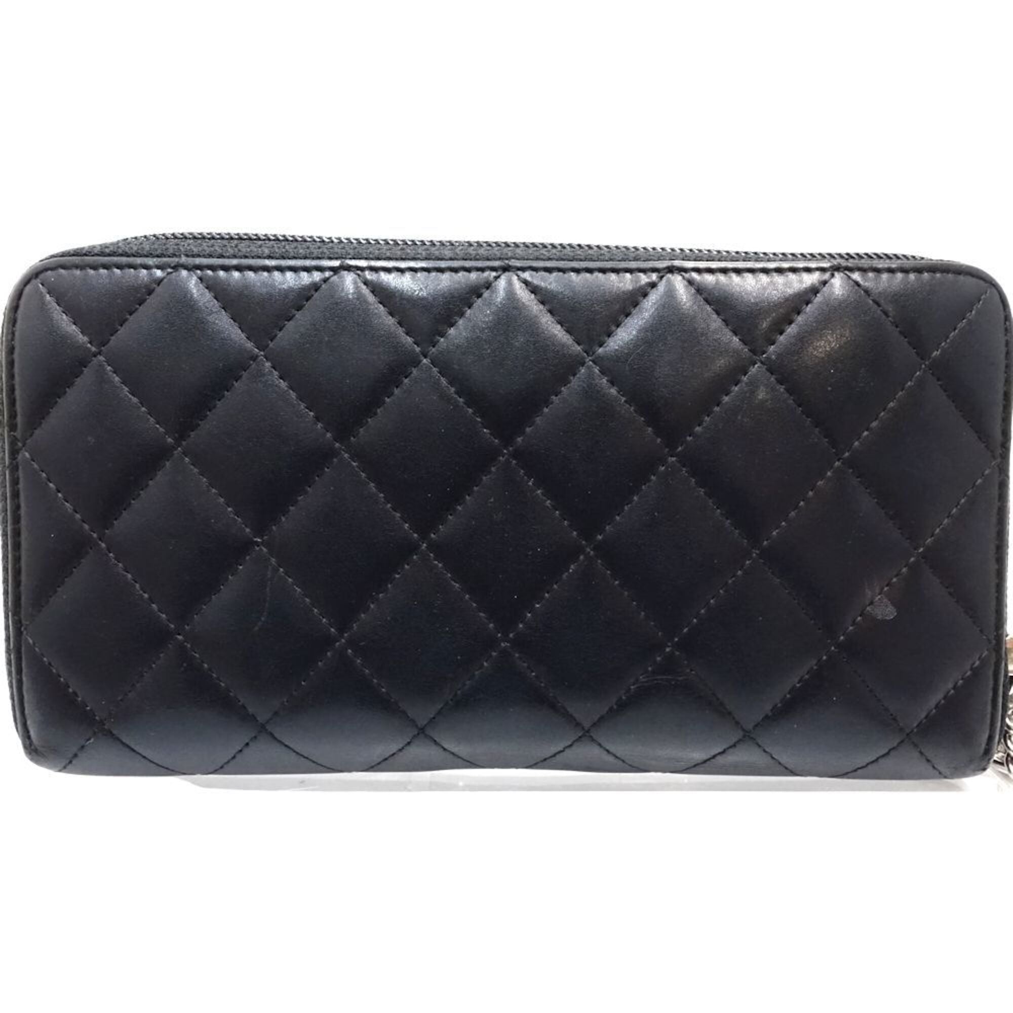 Chanel Black Leather Coin Purse/Coin Case (Pre-Owned)