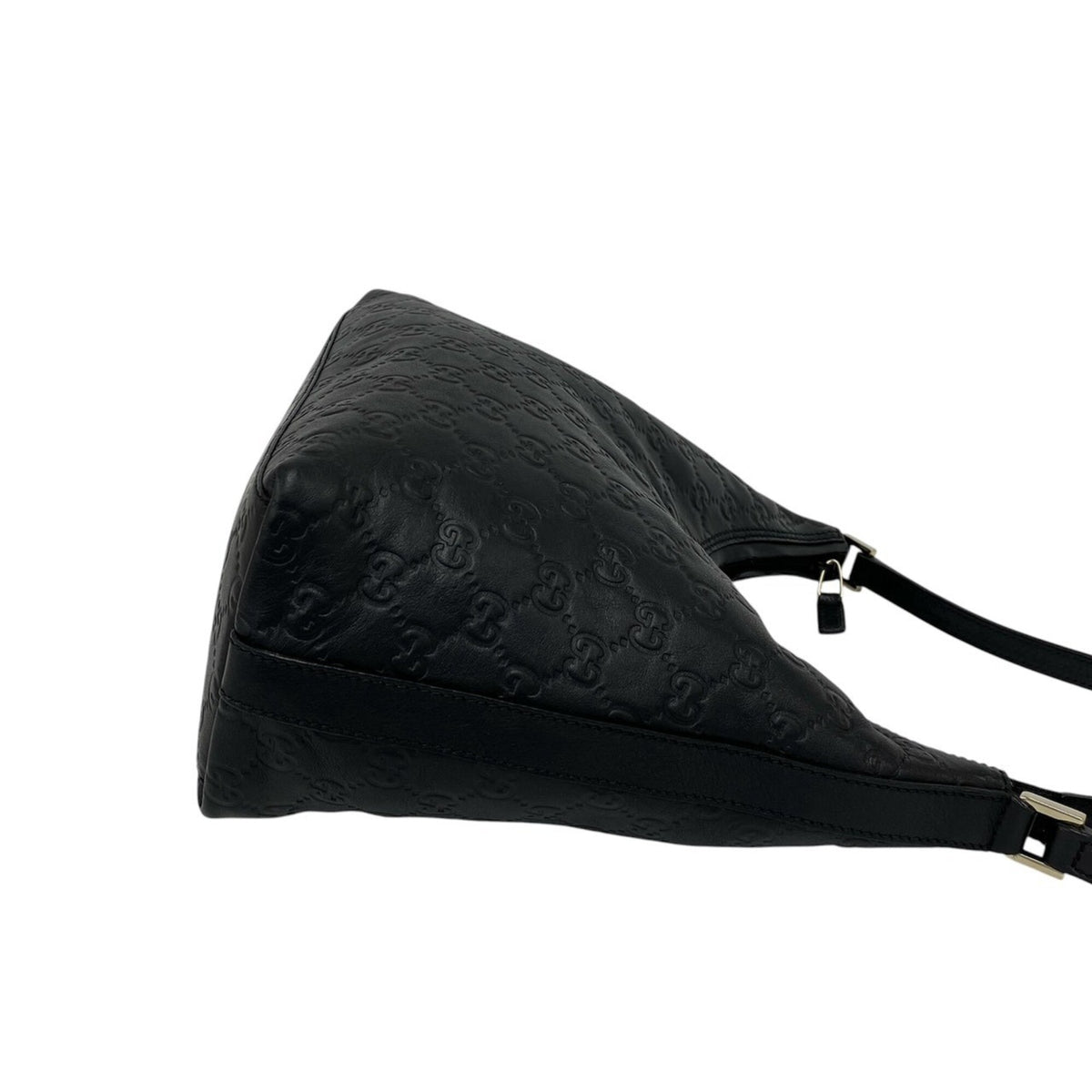 Gucci Black Leather Shoulder Bag Tote Bag (Pre-Owned)
