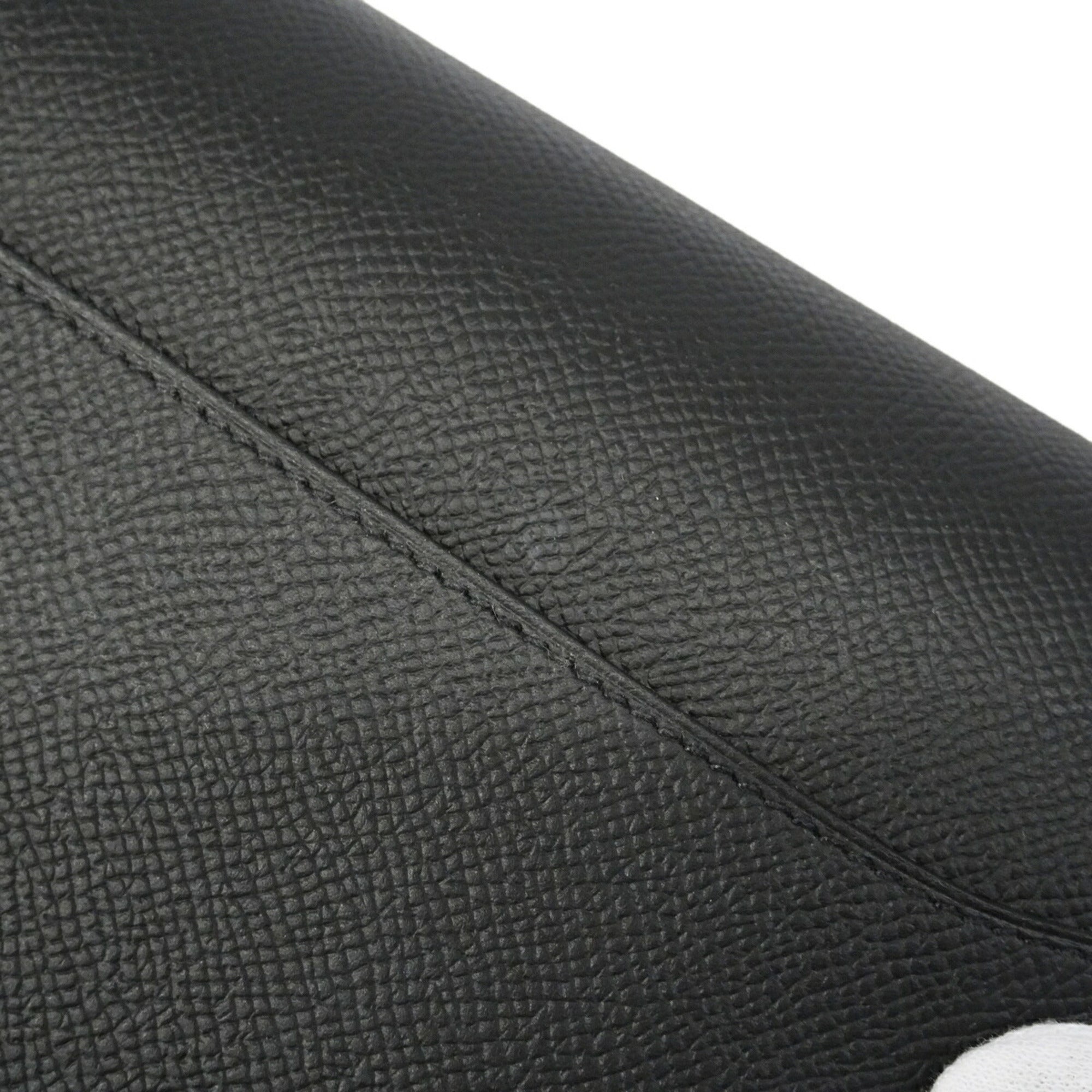 Hermes Black Epsom Leather Leather Chain/Shoulder Wallet (Pre-Owned)