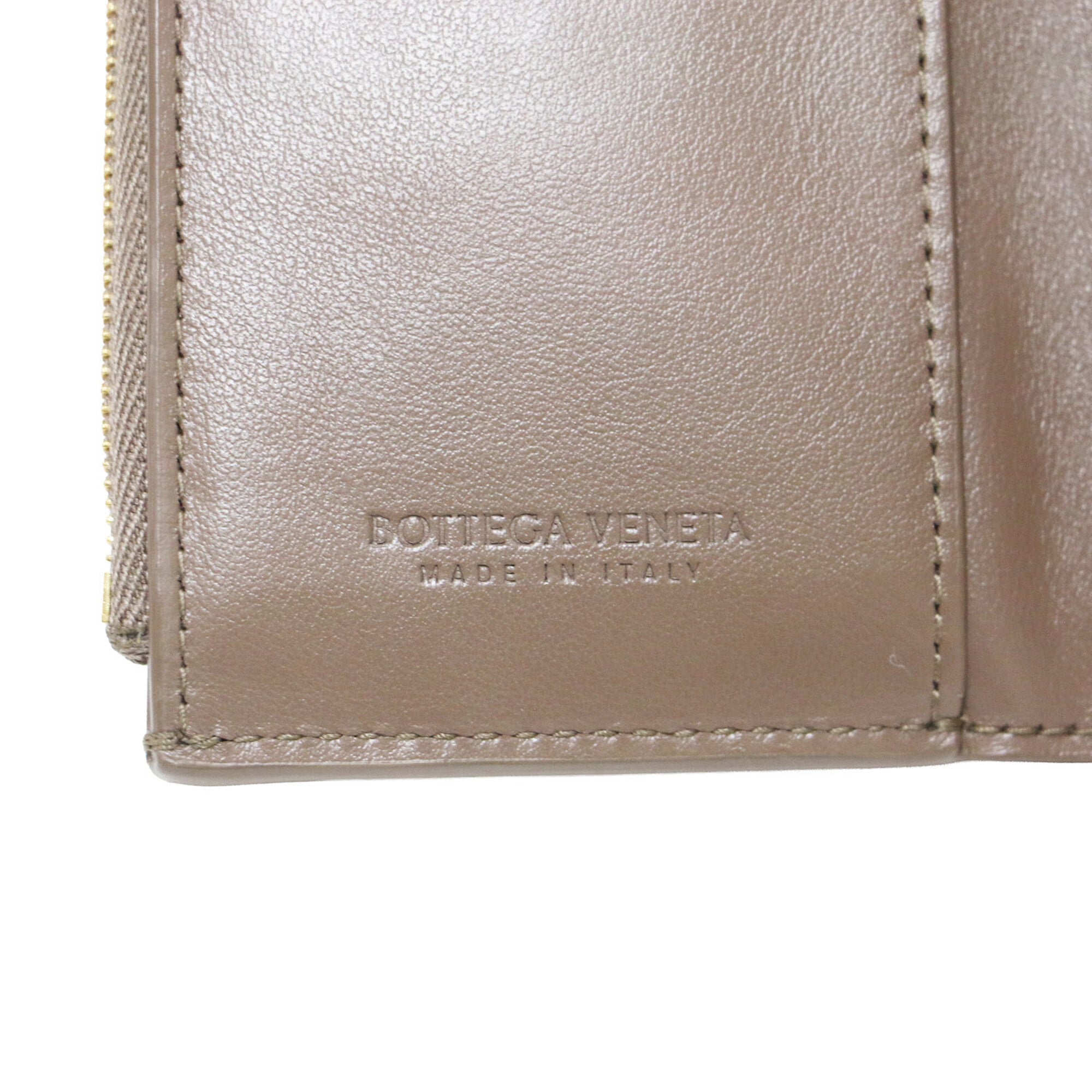 Bottega Veneta Brown Leather Wallet (Tri-Fold) (Pre-Owned)