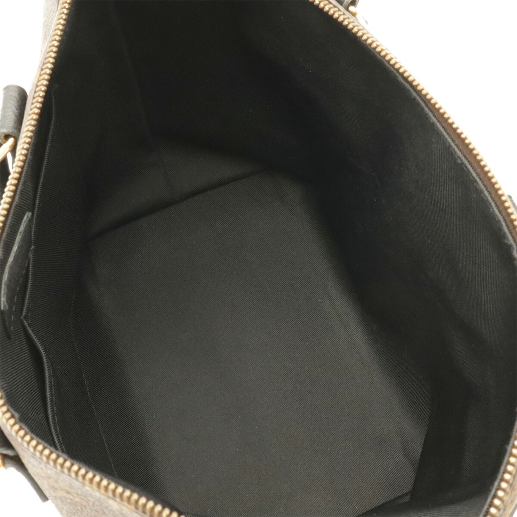 Louis Vuitton Noir Monogram Canvas Leather Handbag Shoulder Bag (Pre-Owned)